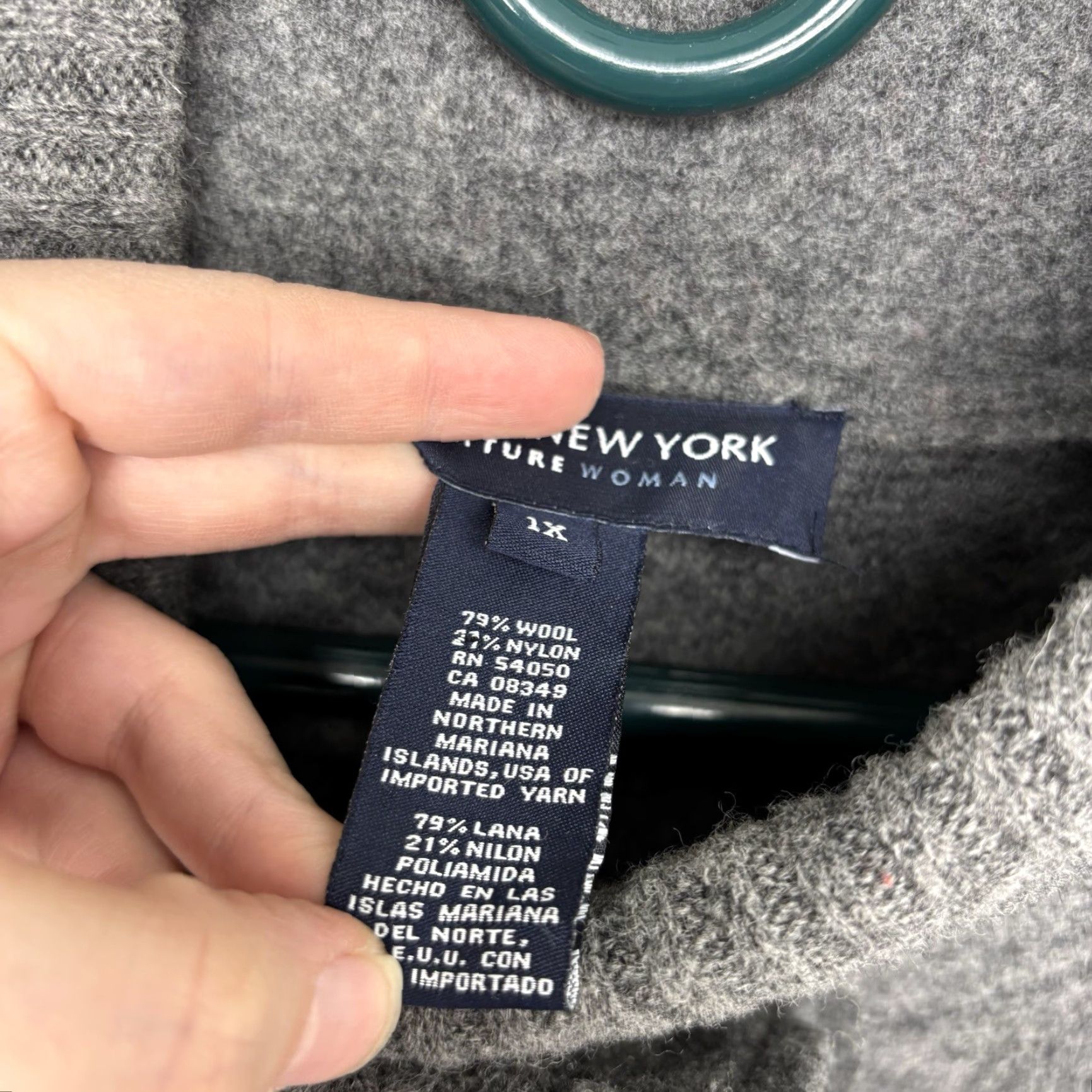 Jones New York Jones New York Wool Jacket Womens 1X Peacoat Grey Midi Coat Button Wool Angora Lined Pockets Winter Fall Vintage No Size XL / US 12-14 / IT 48-50 - 6 Thumbnail