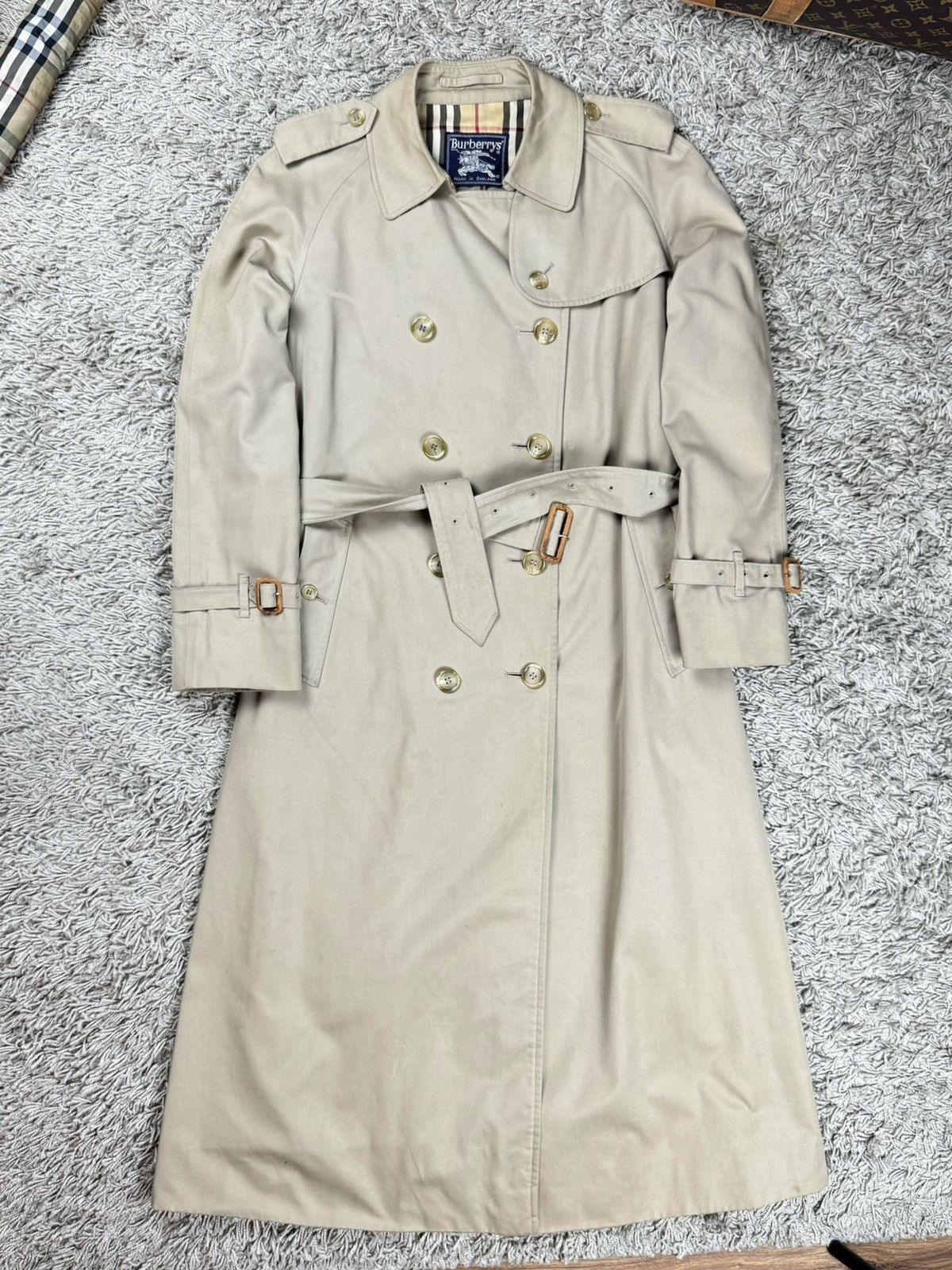 Burberry × Vintage Vintage trench coat Burberry original luxury streetwear item Size S / US 4 / IT 40 - 2 Thumbnail