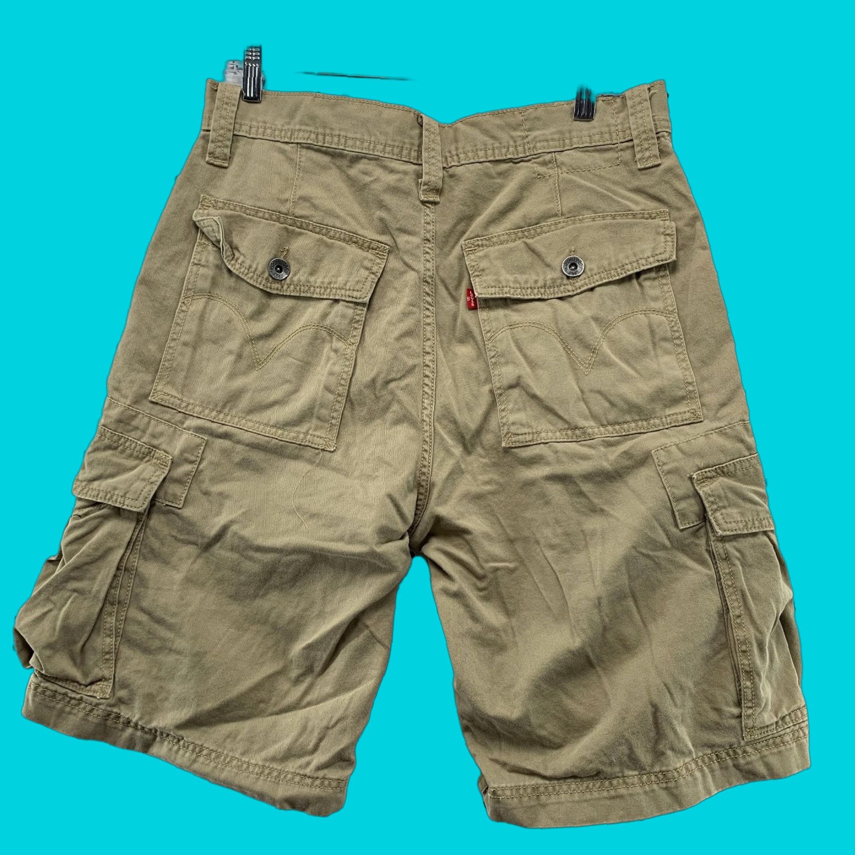 Levi's Levi's Military Cargo Shorts Mens 32 Khaki Relaxed Fit Outdoor Canvas Cargo Pocket Pockets Outdoor Size US 32 / EU 48 - 1 Thumbnail