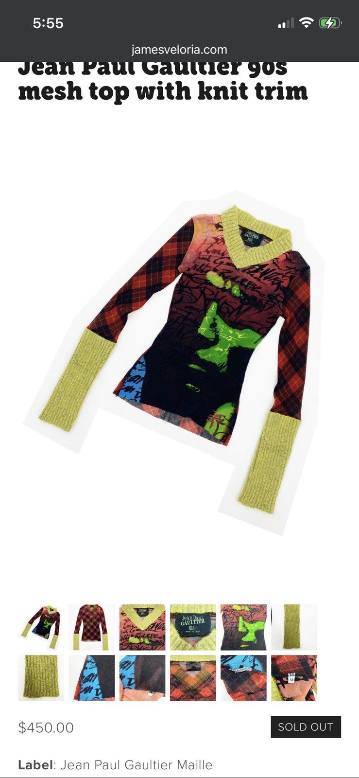 Jean Paul Gaultier Jean Paul Gaultier 90s mesh top with knit trim Size S / US 4 / IT 40 - 4 Thumbnail