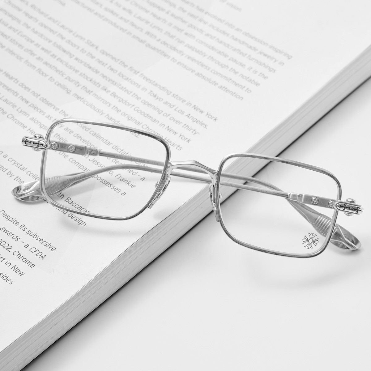 Chrome Hearts CHROME HEARTS ASSSOLUTLY BRUSHED SILVER GLASSES Size ONE SIZE - 6 Thumbnail