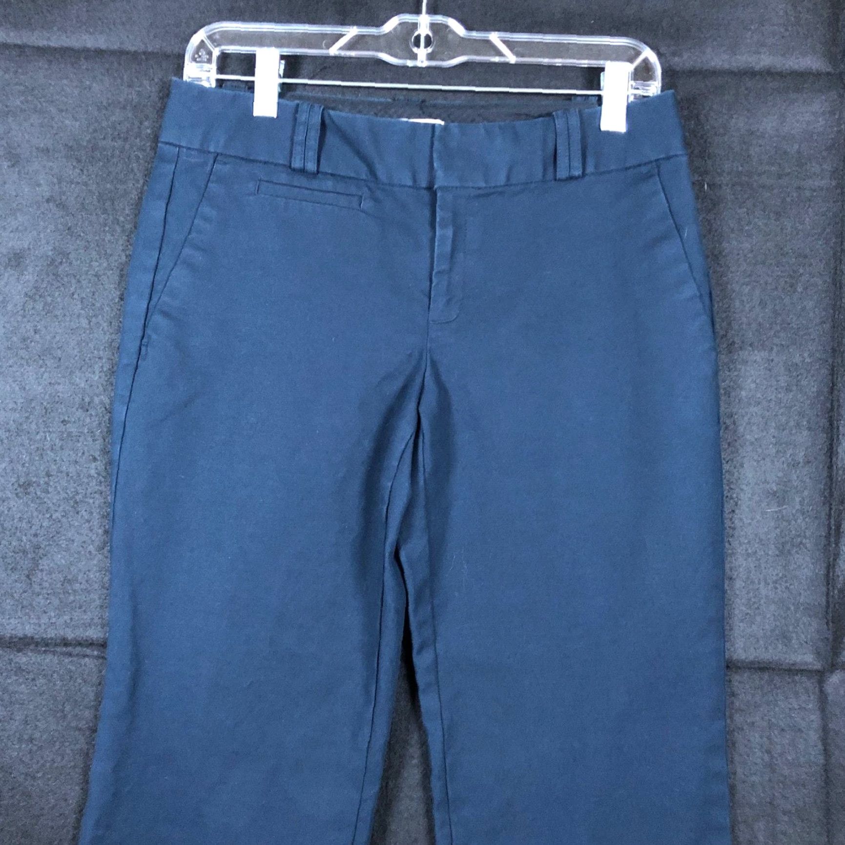 Banana Republic Banana Republic Women Pants Blue Martin Fit Straight Leg Workwear Stretch Adult 6 Solid Twill Dress Pants Size 30" / US 8 / IT 44 - 2 Thumbnail