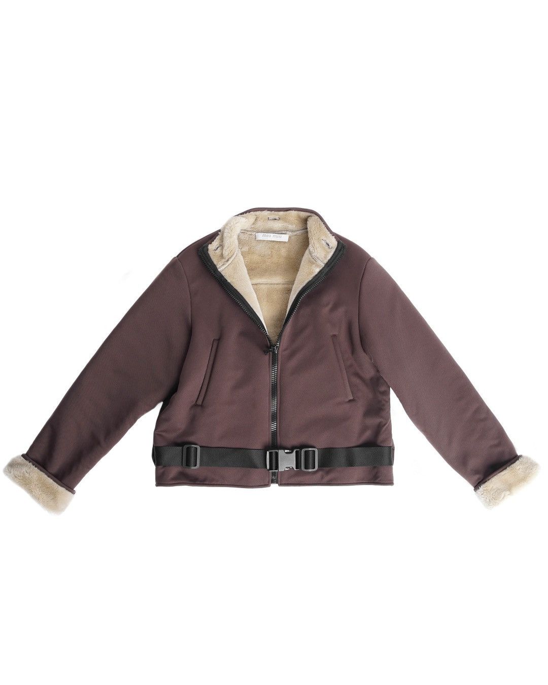 Miu Miu Miu Miu F/W1999 Fleece Lining Belt Buckle Jacket Size M / US 6-8 / IT 42-44 - 3 Thumbnail