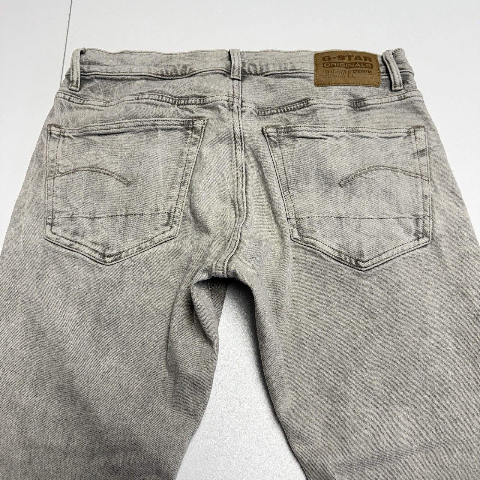 G-Star G-Star Original Raw Denim Jeans Mens Gray 3301 Slim 32x30 Size US 32 / EU 48 - 4 Thumbnail