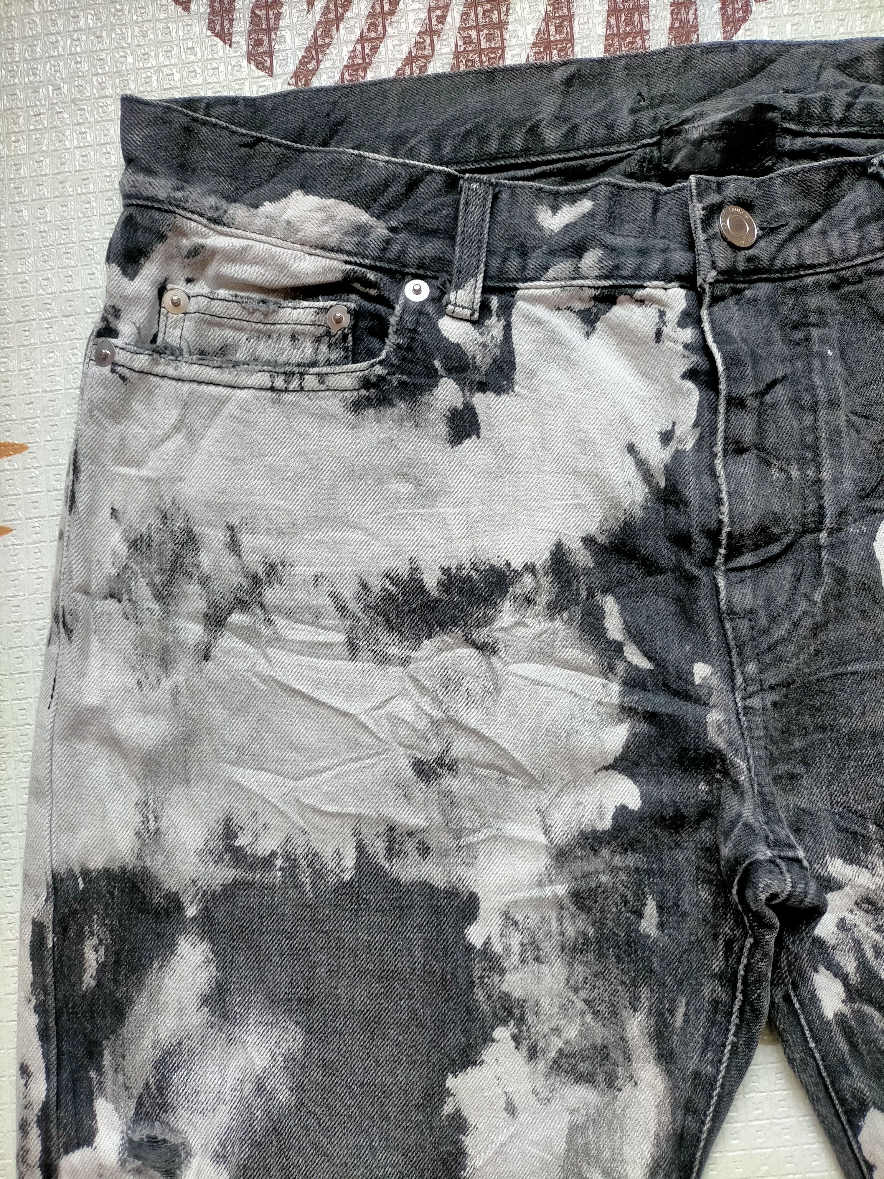 Saint Laurent Paris Saint Laurent Paris D 02 M/SK - LW Destroyed Acid Wash Size US 34 / EU 50 - 4 Thumbnail