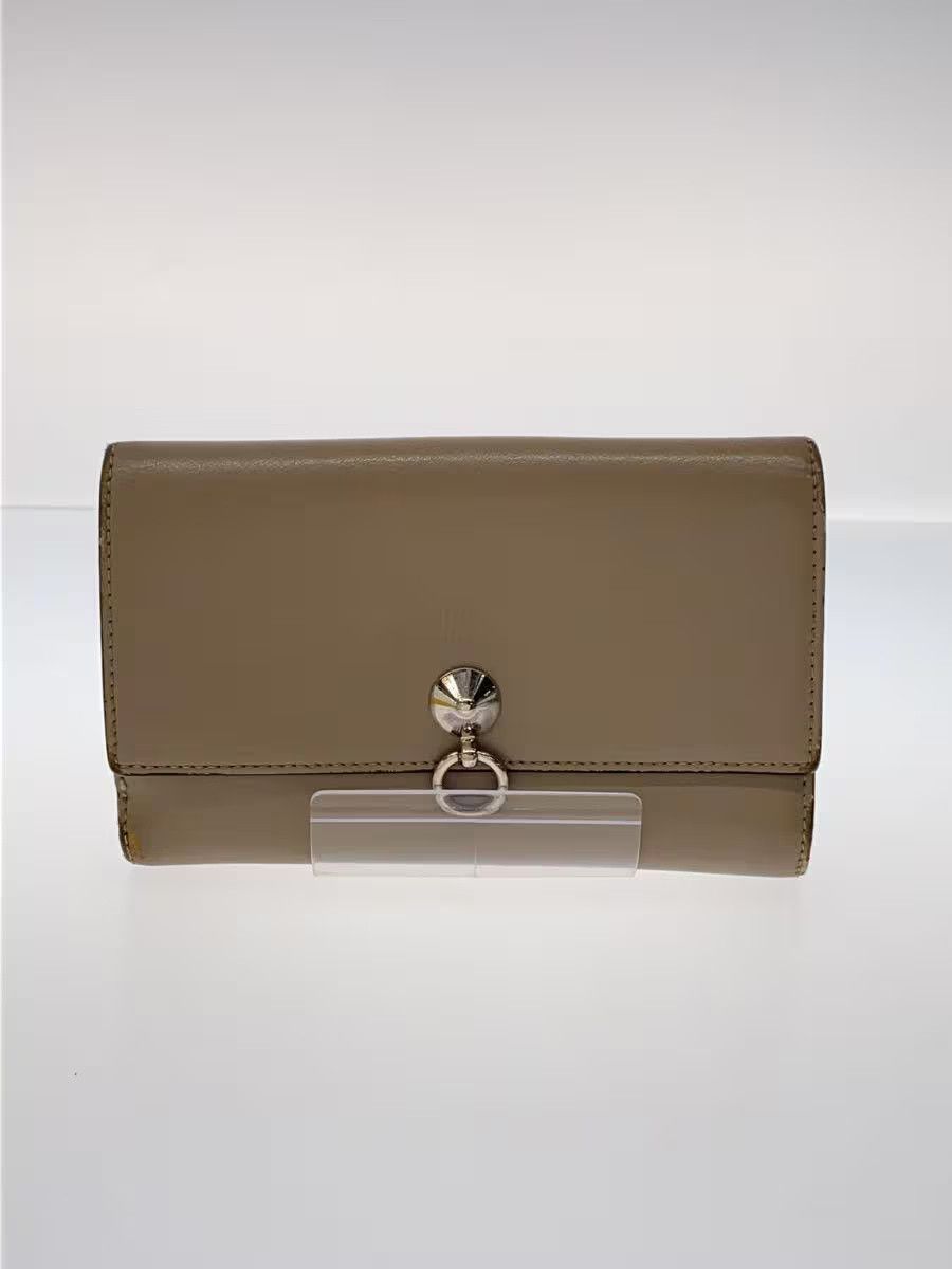 Fendi Fendi Leather Tri-Fold Wallet Beige Size ONE SIZE - 1 Thumbnail