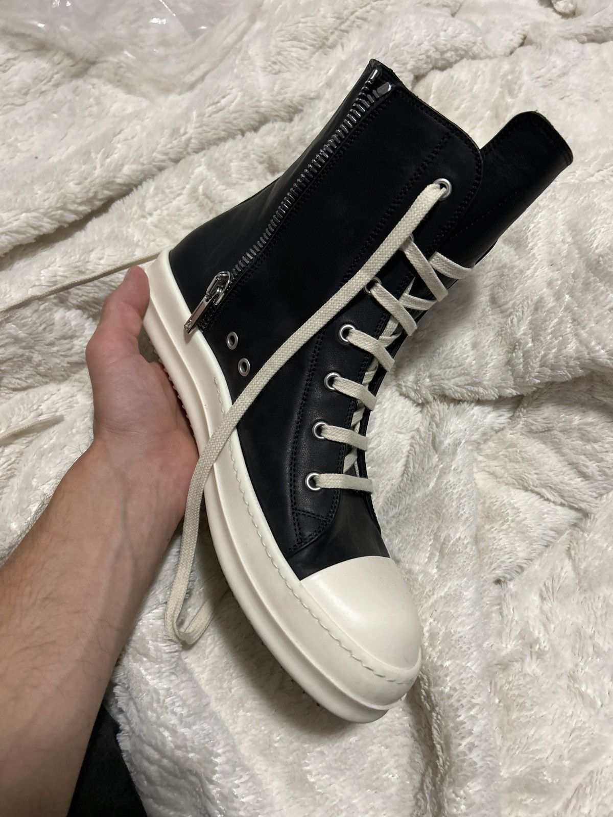 Rick Owens LIDO HIGHTOP RAMONES Size US 9 / EU 42 - 23 Thumbnail