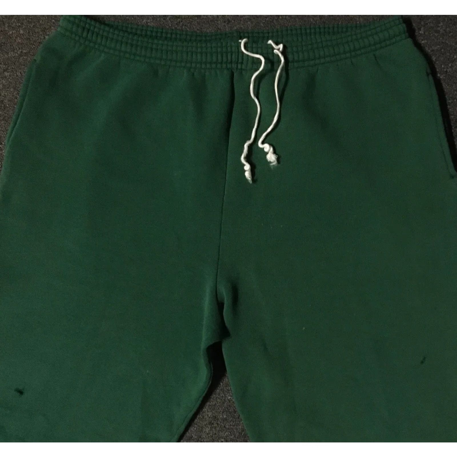 Hanes VINTAGE Hanes Sweatpants L Green 90s 80s Distressed Grunge Track PE Gym Skate Surf PFU Men's Pants Activewear Size US 33 - 6 Thumbnail