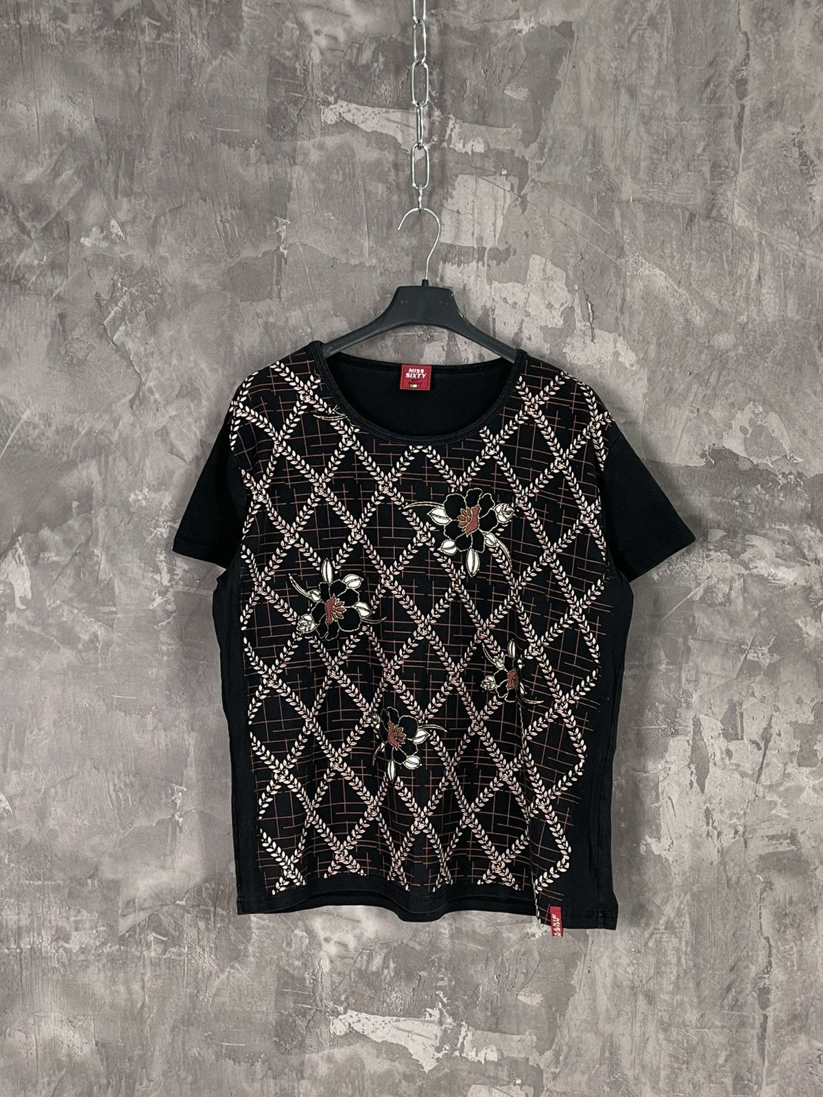 Miss Sixty × Vintage 00s Miss Sixty Flower Cute Logo T Shirt Top Size M / US 6-8 / IT 42-44 - 1 Thumbnail