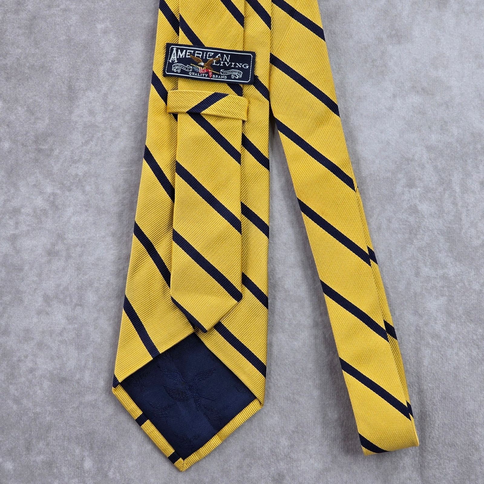 Other American Living Yellow Geometric Diagonal 100% Silk Neck Tie Size 30 - 3 Thumbnail