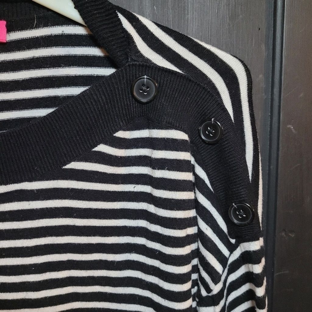 AVA CATHERSIDE Catherine, womens black/white sweater, size L, nwot Size L / US 10 / IT 46 - 3 Thumbnail