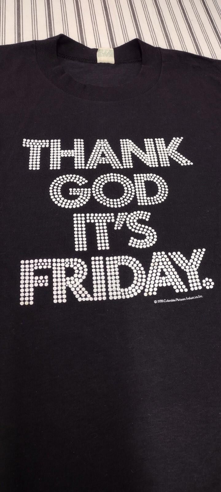 Other 70s T-Shirt Motown THANK GOD IT'S FRIDAY Casablanca KCBQ Size US XS / EU 42 / 0 - 6 Thumbnail