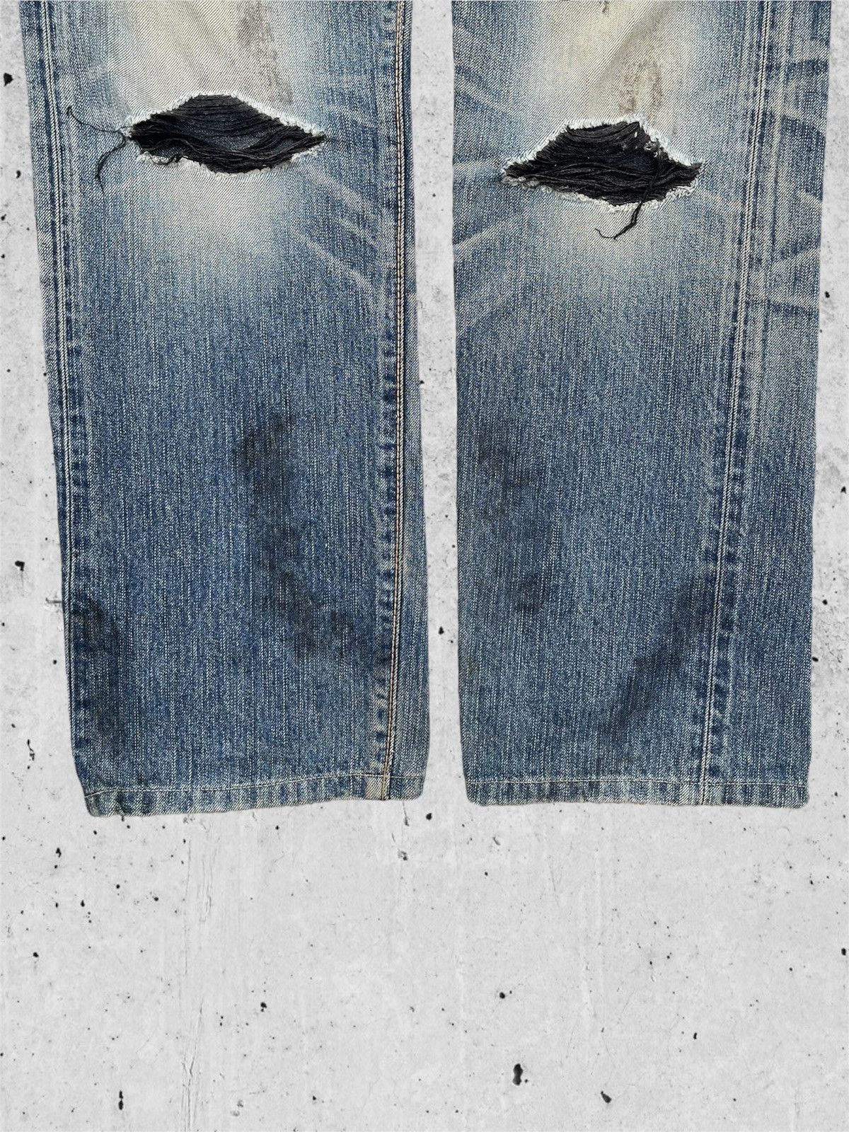 Edwin × Japanese Brand 🔥 Edwin 503 Distressed Denim Vintage W30 🔥 Size US 30 / EU 46 - 5 Thumbnail