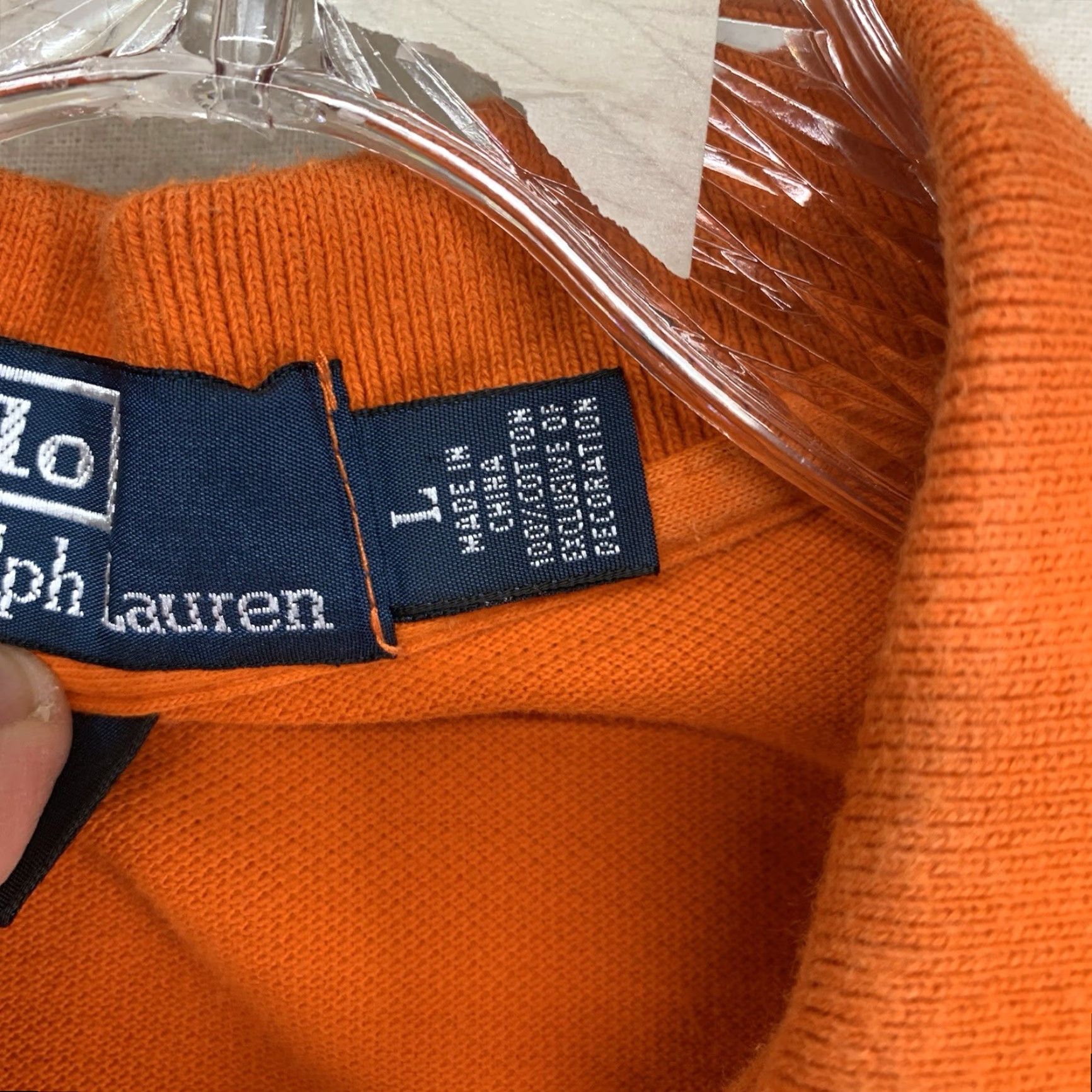 Polo Ralph Lauren VINTAGE Polo Ralph Lauren Yacht Club Polo Shirt Mens Large Bright Orange Embroidered Classic Casual Size US L / EU 52-54 / 3 - 6 Thumbnail