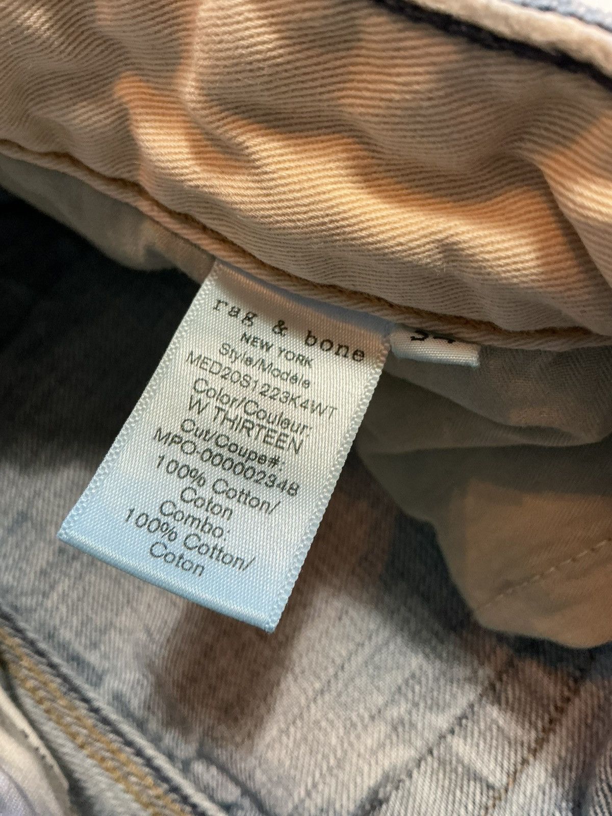 Rag & Bone $228 Rag & Bone New York Fit 2 Button Fly Denim Jeans Size US 34 / EU 50 - 10 Thumbnail