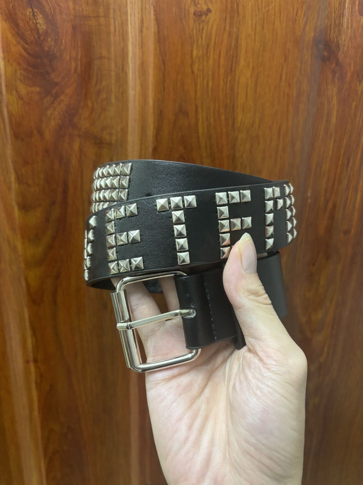 Other Black Shining Studded Belt Size 42 - 1 Thumbnail