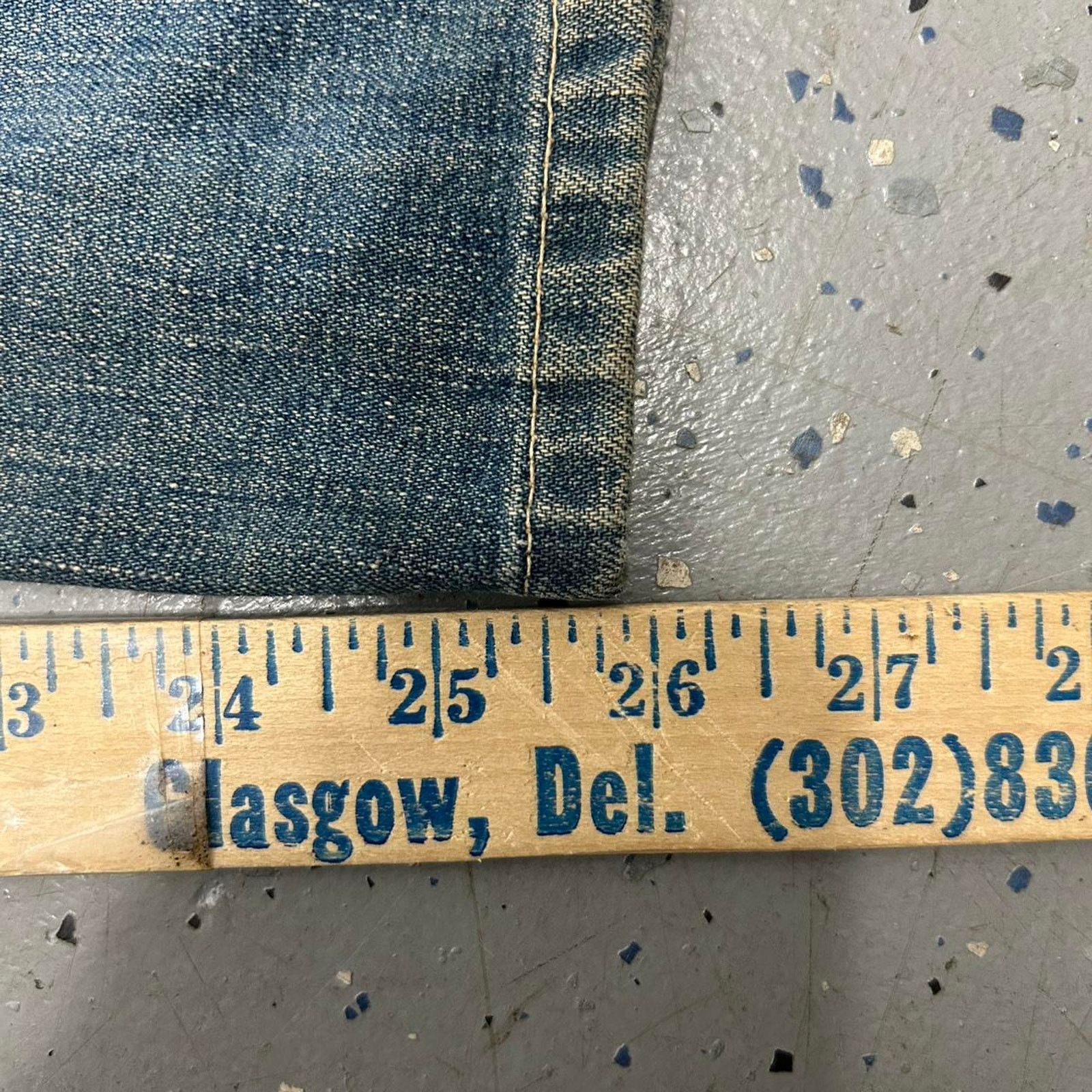 Other VTG 50s/60s Distressed Double Knees Jeans with Crotch Rivet Size 25" / US 0 / IT 36 - 4 Thumbnail