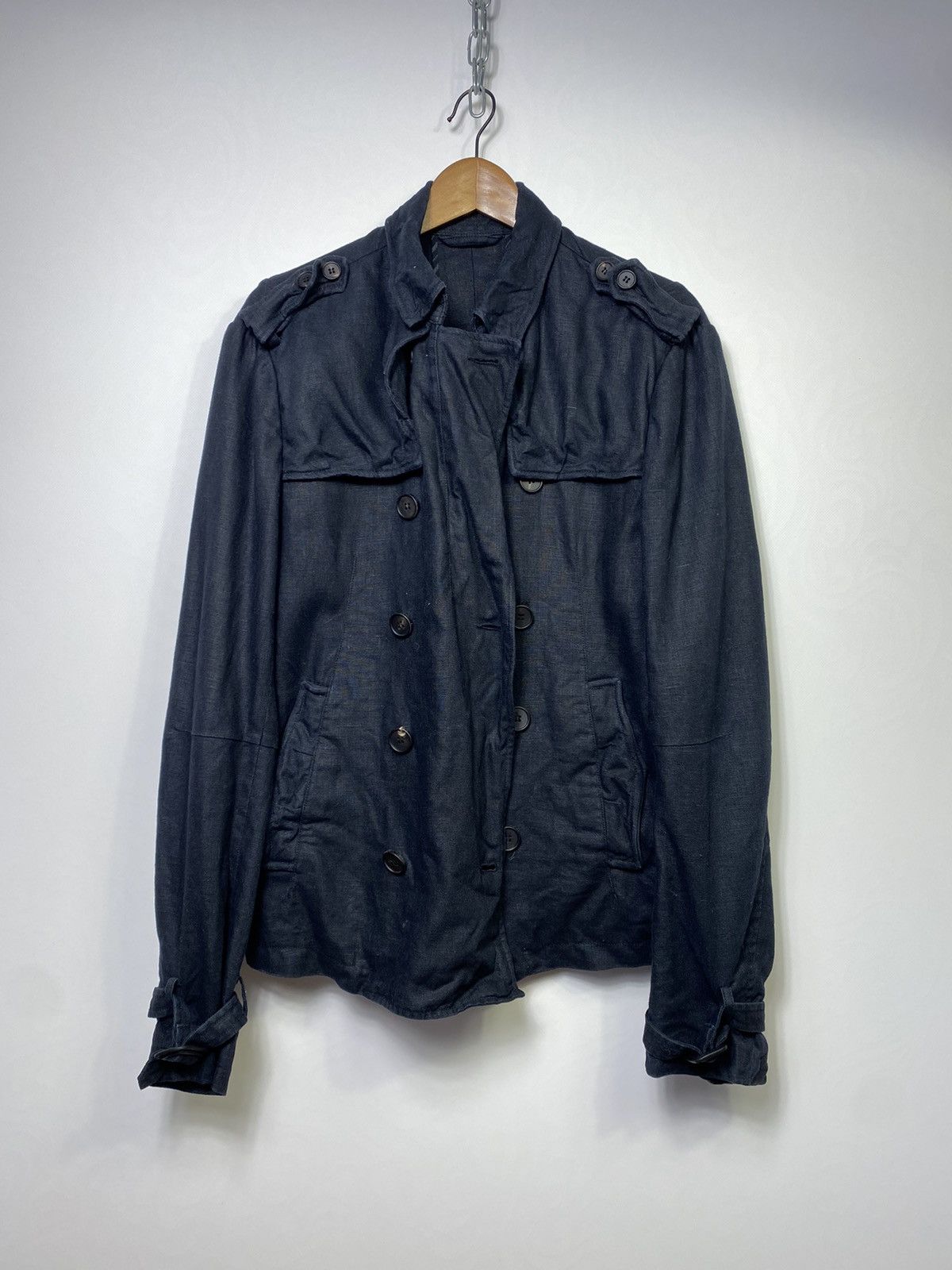 Allsaints Allsaints Spitalfields Double Breasted Linen Revenge Coat Size US M / EU 48-50 / 2 - 5 Thumbnail