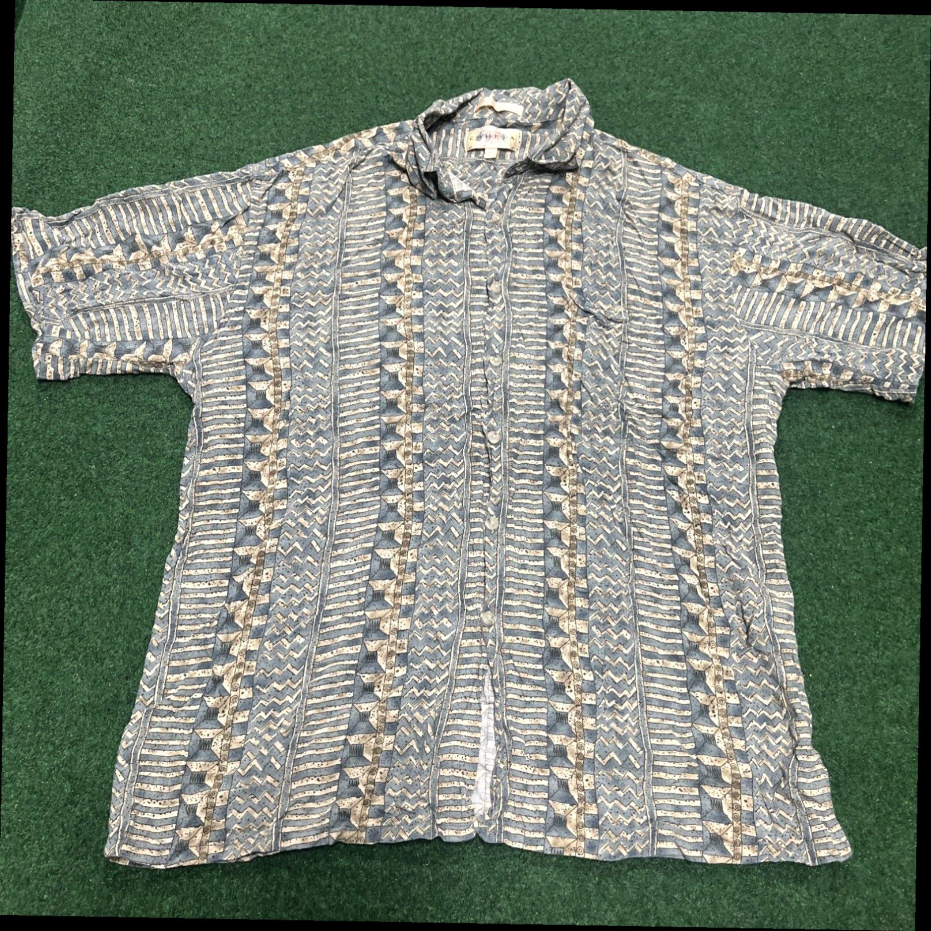 Vintage Campia Moda Hawaiian Button Up Down Shirt 100% Rayon Size L Beach Outdoors Summe Size US L / EU 52-54 / 3 - 1 Thumbnail