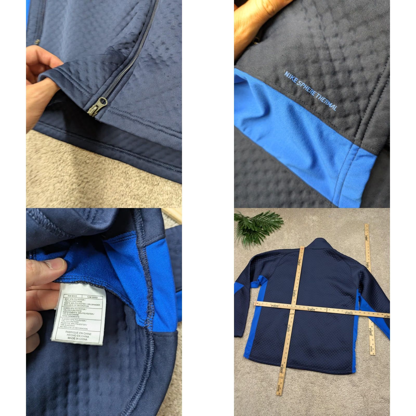 Nike Nike Sphere Thermal Jacket Mens L Blue Full Zip Running Softshell Track Jacket Size US L / EU 52-54 / 3 - 8 Thumbnail