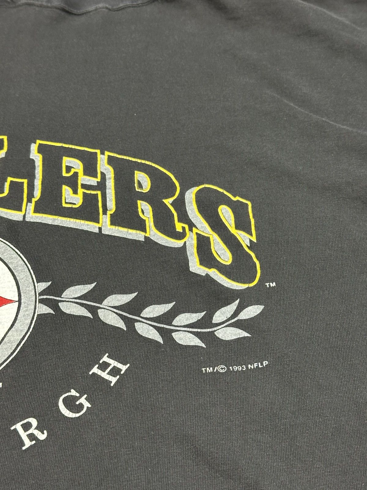 Chalk Line Vintage 1993 PITTSBURGH STEELERS Long Sleeve Hoodie Tee Size US L / EU 52-54 / 3 - 7 Thumbnail