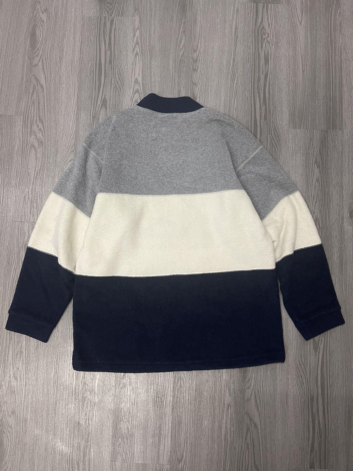 Vintage Vintage Ellese tricolour fleece pullover Size US M / EU 48-50 / 2 - 2 Thumbnail