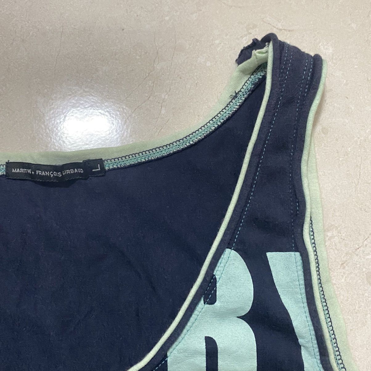 Marithe + Francois Girbaud Girbaud script spellout tank top Size US L / EU 52-54 / 3 - 4 Thumbnail