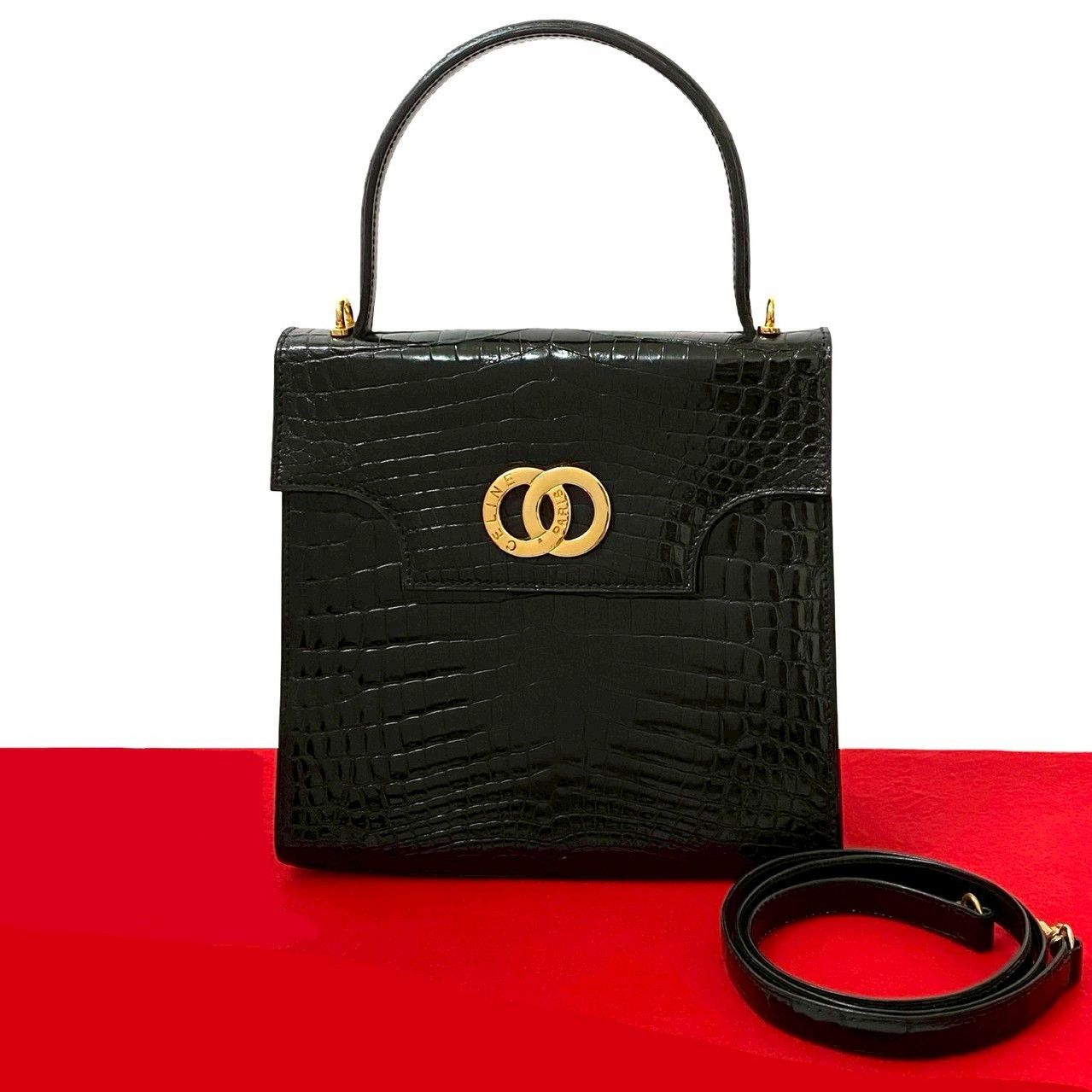 Celine Celine CELINE Leather 2way Handbag Leather Shoulder Bag DUTY FREE for USA Size ONE SIZE - 1 Thumbnail