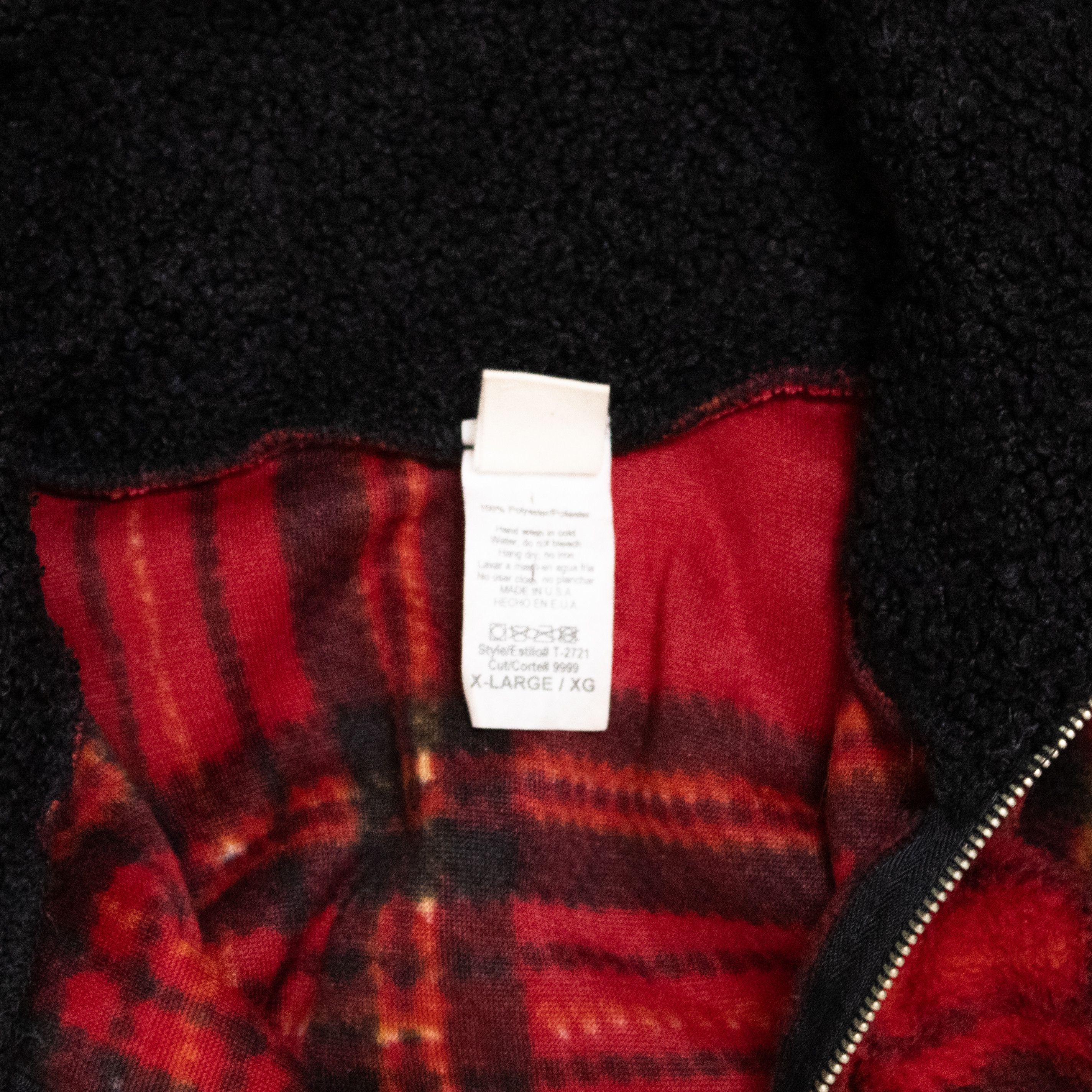 Vintage Vintage 1990's Vintage Plaid Fleece Half Zip Jacket Size US L / EU 52-54 / 3 - 8 Thumbnail