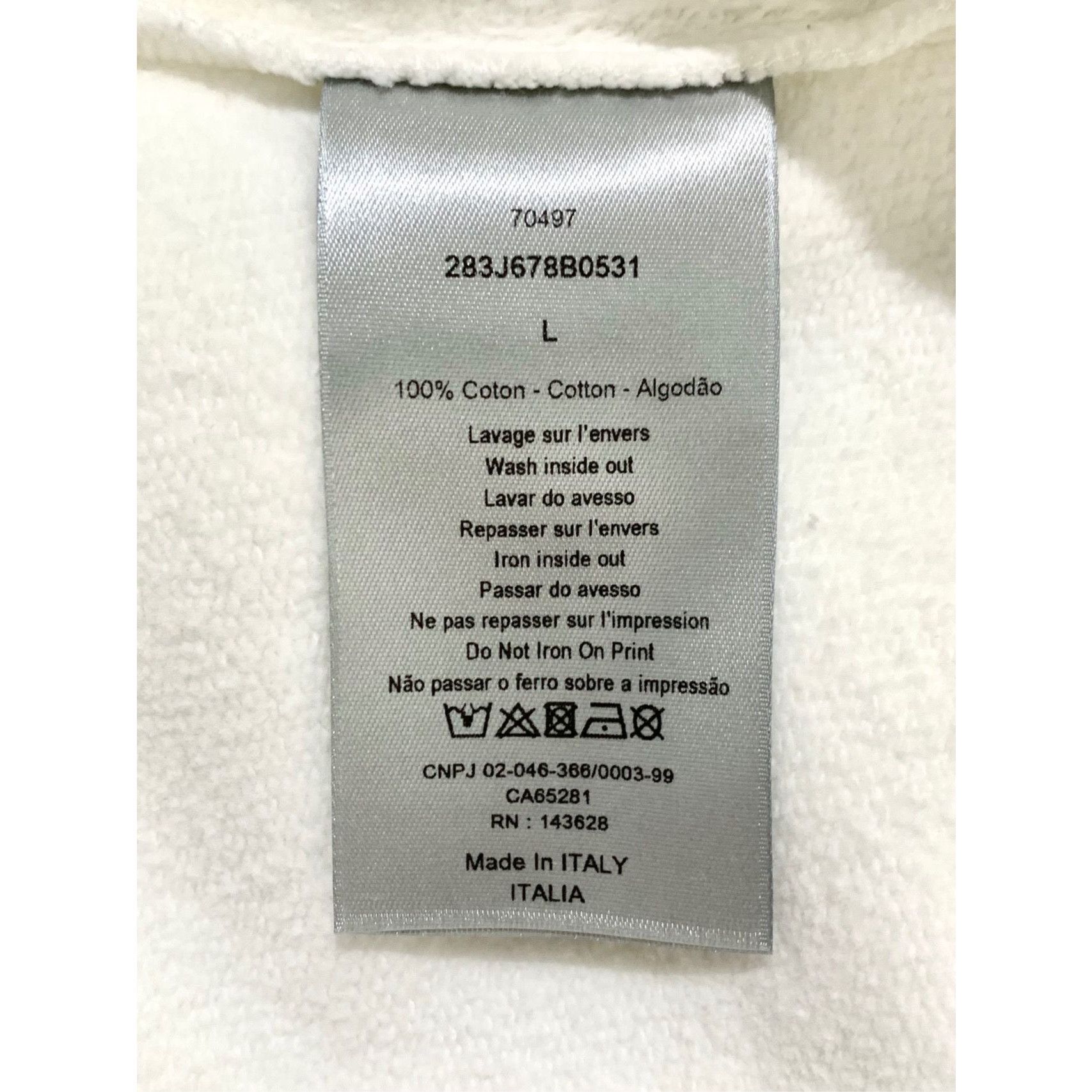Dior Dior X Travis Scott Co-Branded Logo Print White Hoodie L Size L / US 10 / IT 46 - 3 Thumbnail