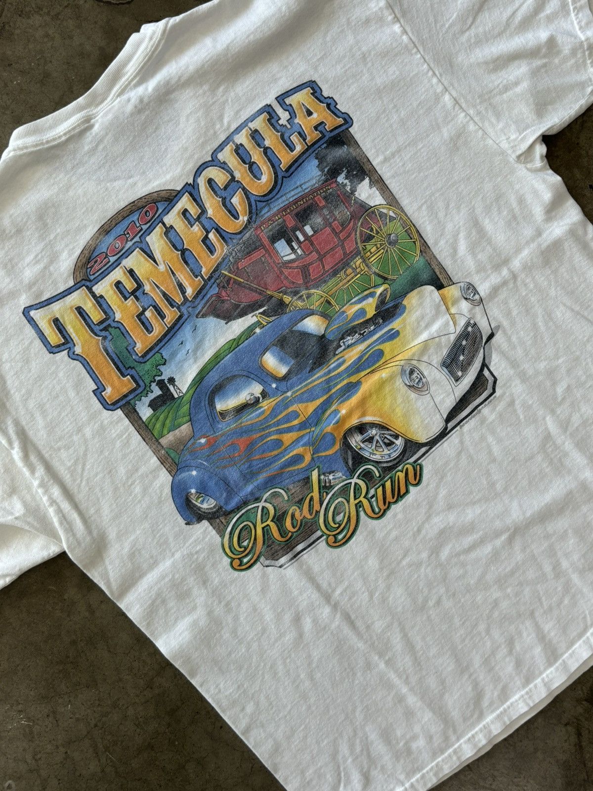Vintage Vintage 2010 Temecula Hot Rod Run Tee XL Size US XL / EU 56 / 4 - 1 Thumbnail