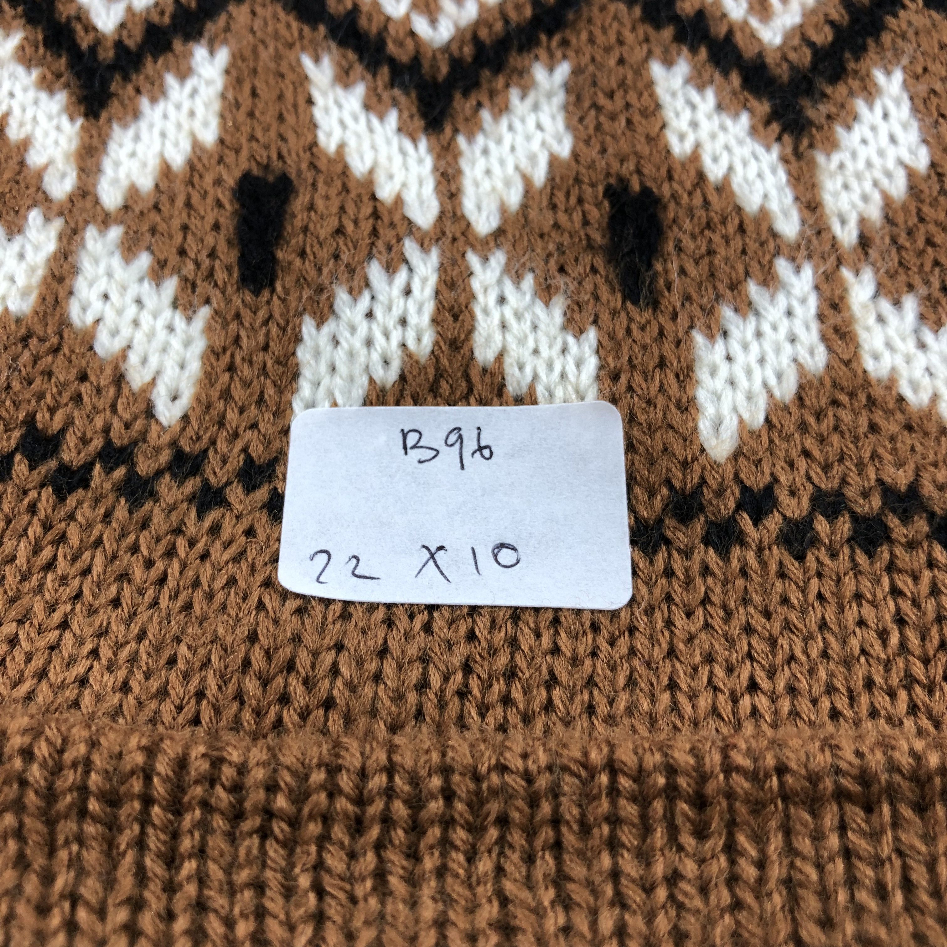 Vintage Unknown Fair Isle Brown Beanie Snowcap Snow Hat B96 Size ONE SIZE - 6 Thumbnail