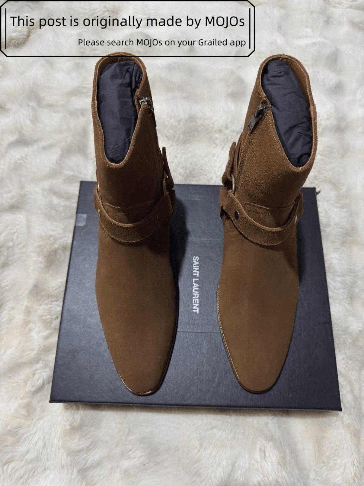 Saint Laurent Paris Sz 44 Saint Laurent Paris Wyatt 40 Harness Boots mojos123826 Size US 11 / EU 44 - 2 Thumbnail