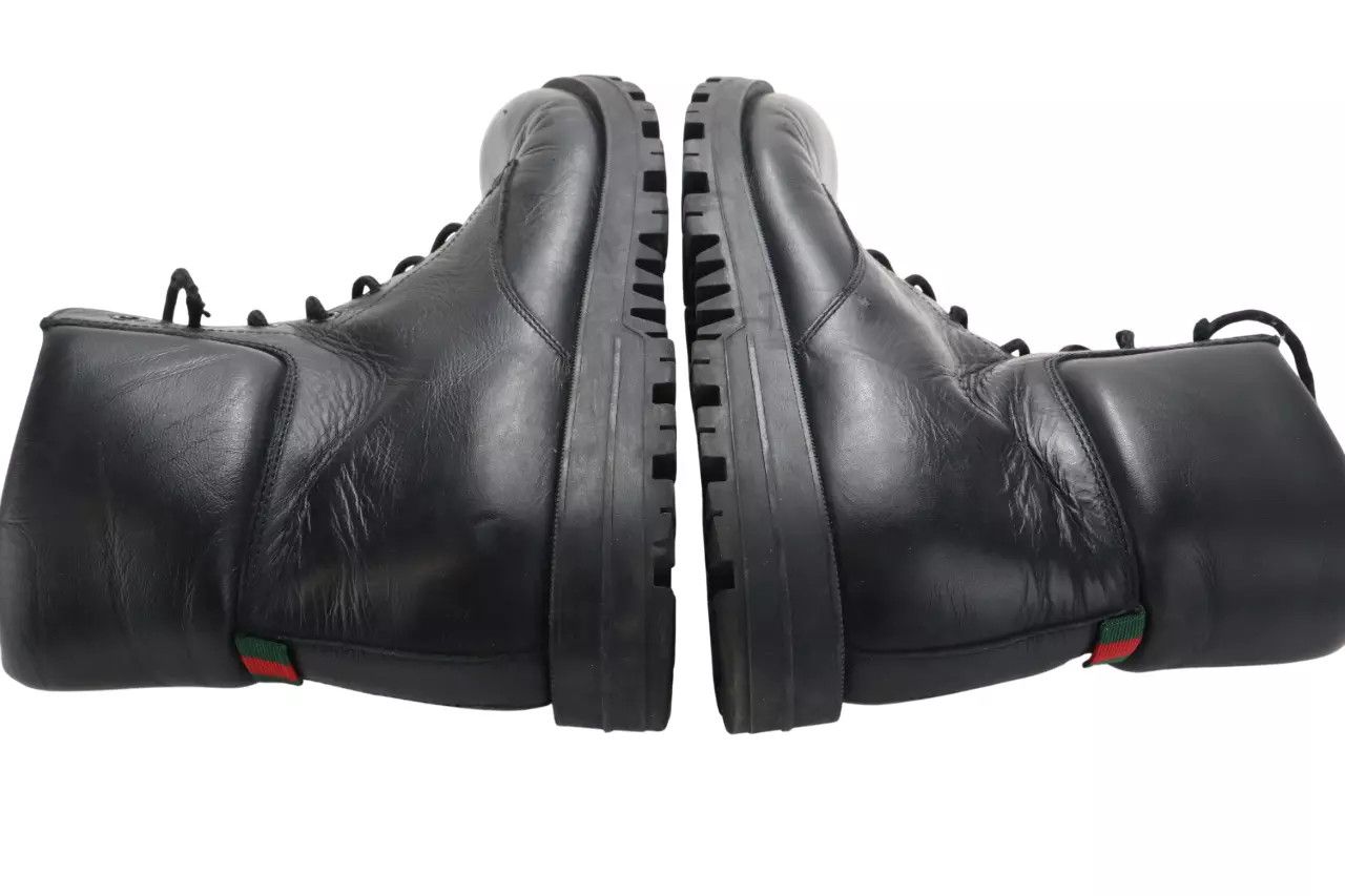 Gucci GUCCI Shoes Men's UK 8.5 Black Leather Ankle Top Boots Size US 9.5 / EU 42-43 - 11 Thumbnail
