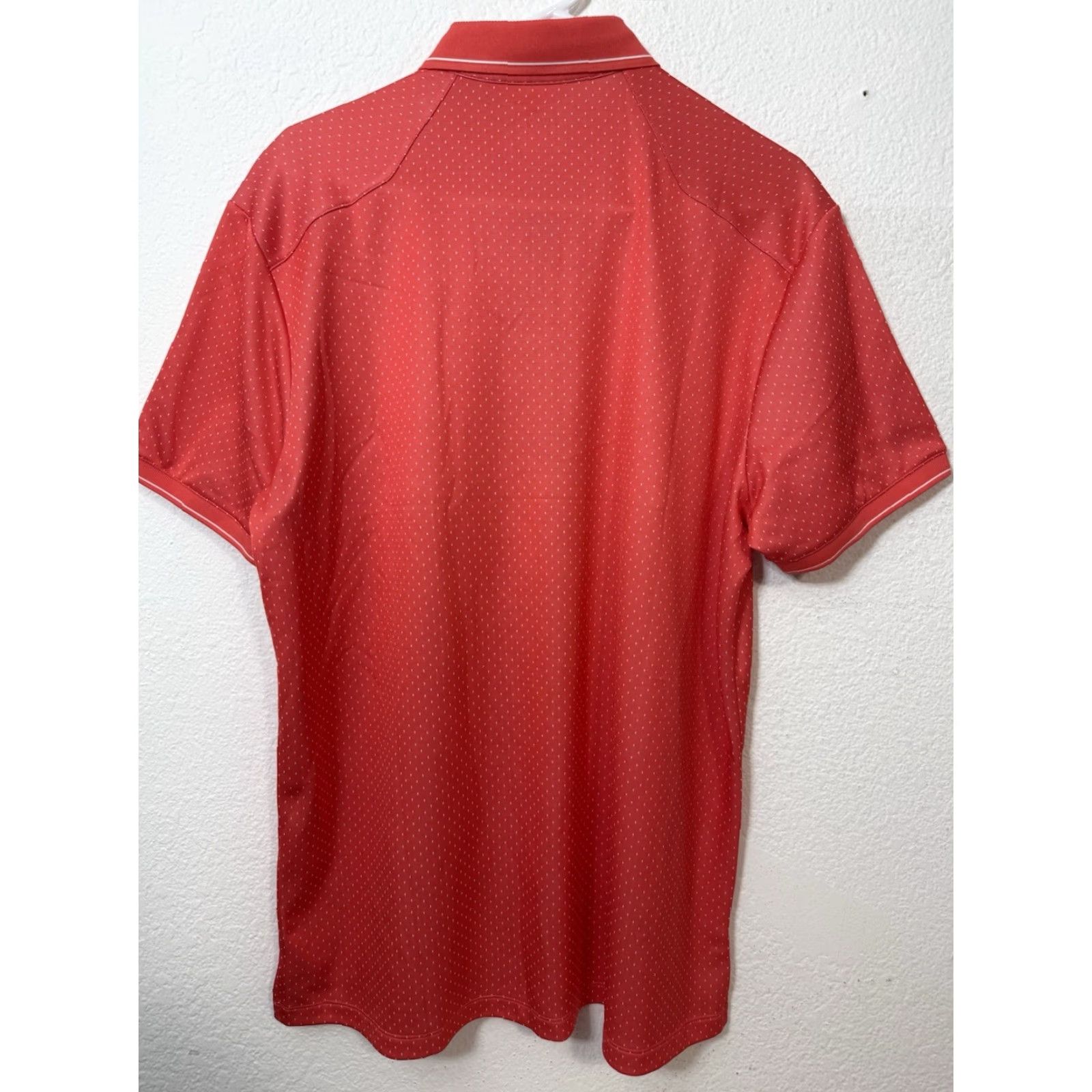 Puma Puma Polo Shirt Men XL Pink Salmon Dot Baseball-Style Polo Shirt For Golf, Beach, Driving - Puma Sportlifestyle Beach & Golf Polo Mens XL Pink Size US XL / EU 56 / 4 - 6 Thumbnail