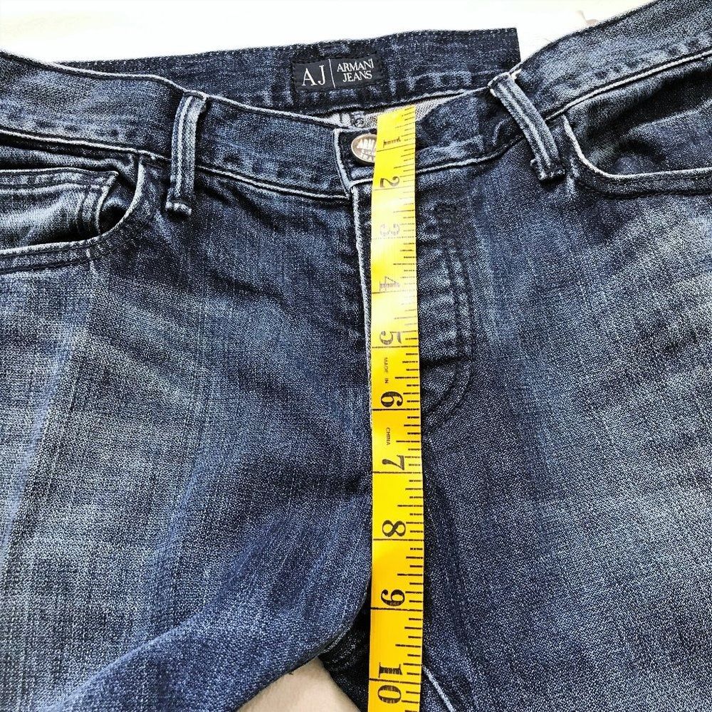 Giorgio Armani Armani Jeans J024L Dark Wash Medium Rise Straight Leg Women' Size 29" - 10 Thumbnail