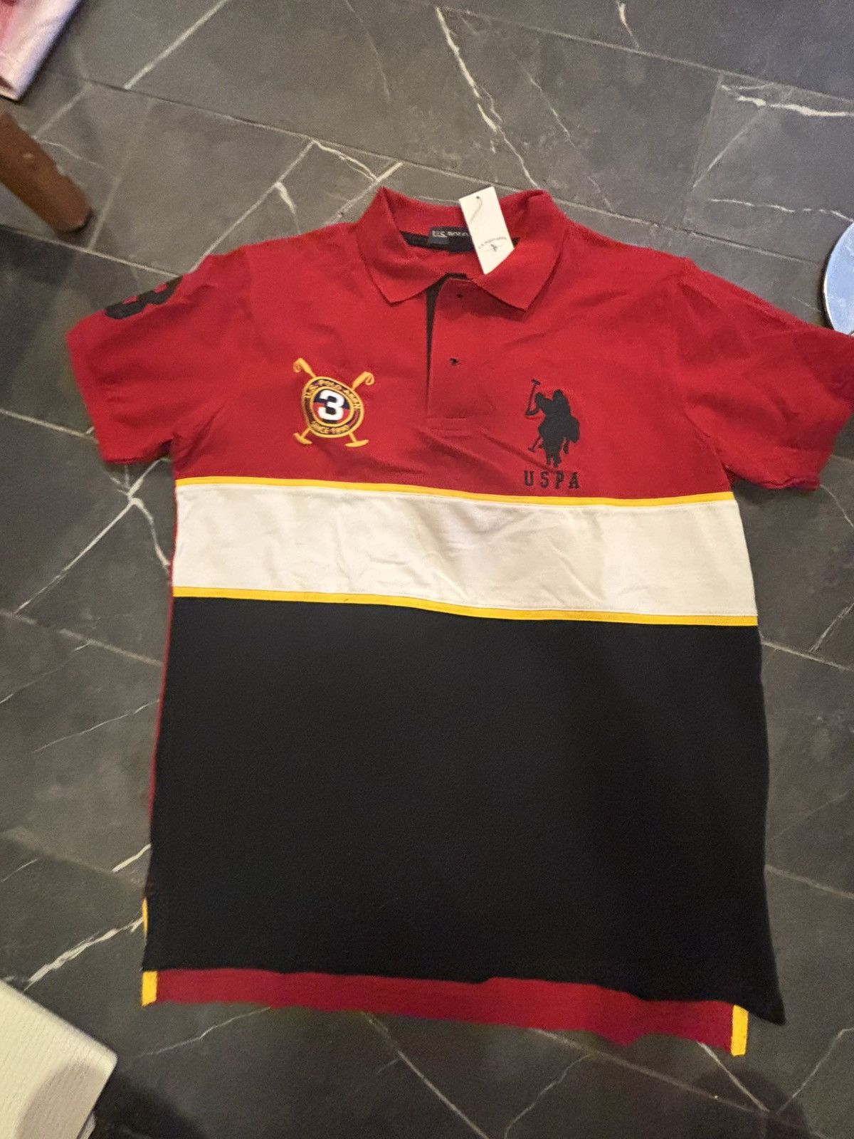 Polo Ralph Lauren Black/red/white striped Ralph Lauren Polo tags on Size US XL / EU 56 / 4 - 4 Thumbnail