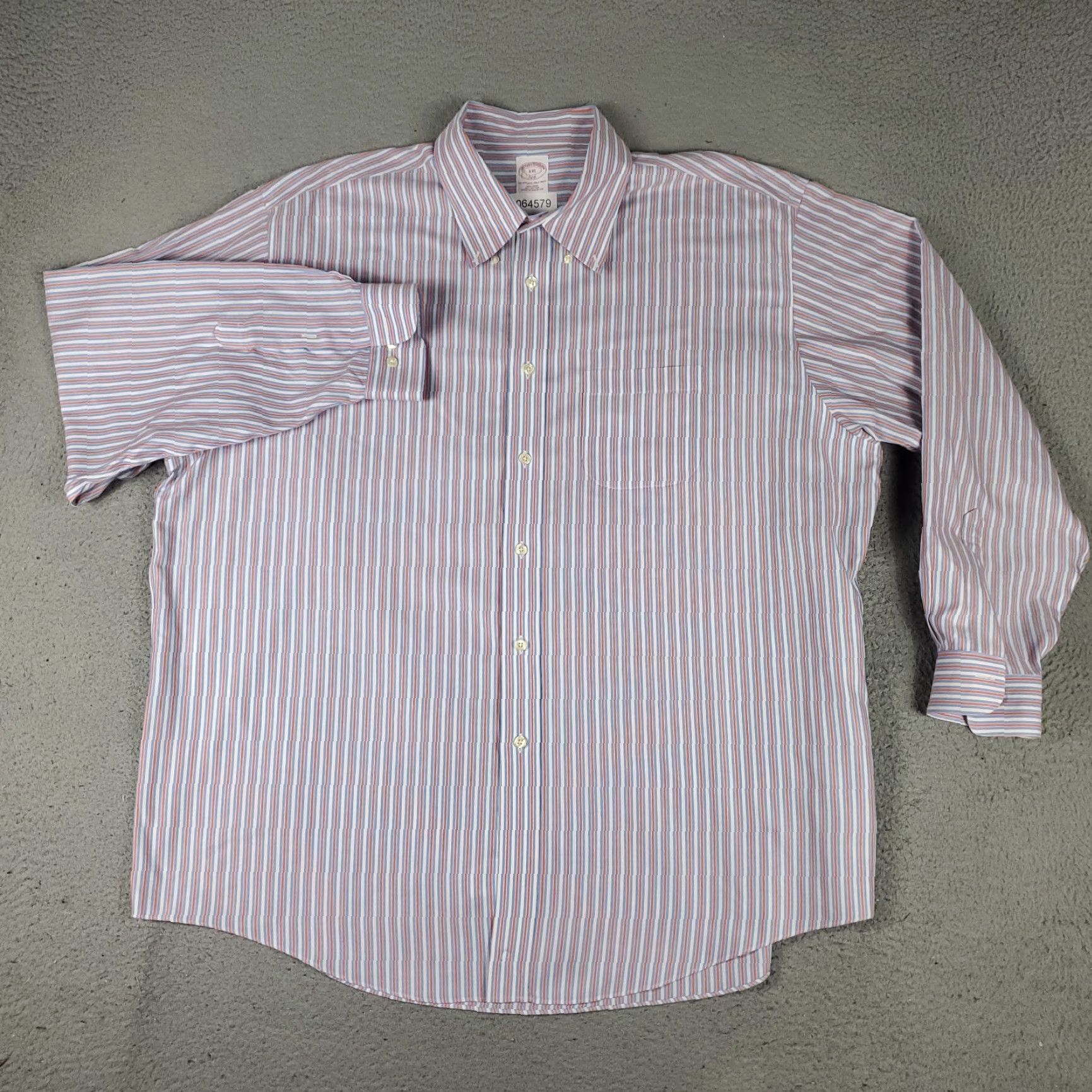 Brooks Brothers Brooks Brothers Shirt Mens 2XL Blue Striped Button-Up Long Sleeve Shirt Size US XXL / EU 58 / 5 - 2 Thumbnail
