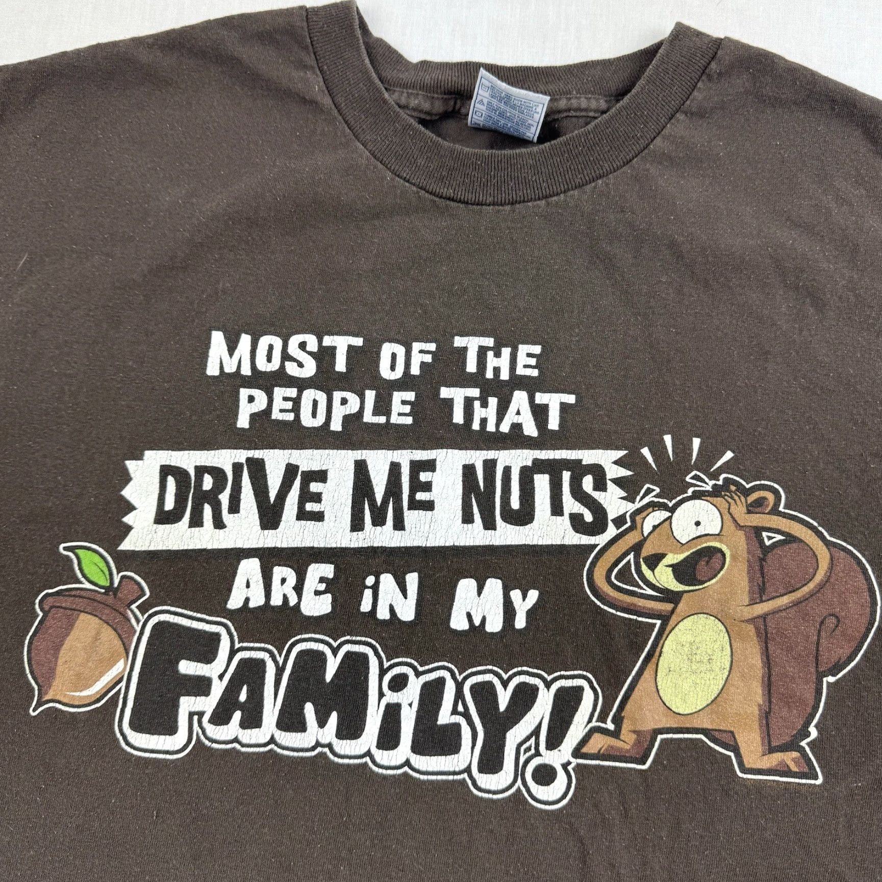 Vintage VINTAGE Alstyle Driving Me Crazy T-Shirt Adult Large Brown Short Sleeve Crew Neck Men’s 90s Y2K Funny Grunge Size US L / EU 52-54 / 3 - 2 Thumbnail