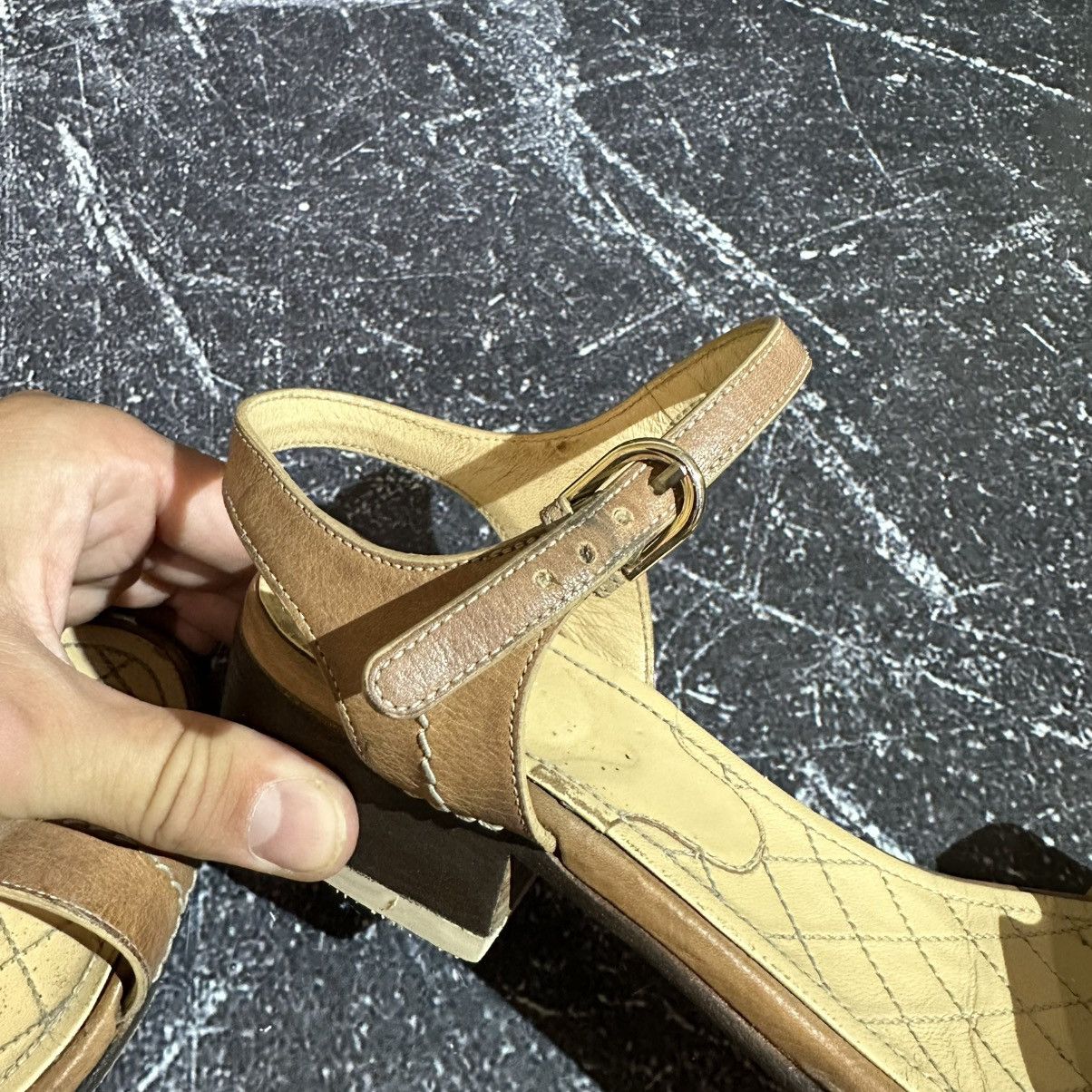 Chanel VINTAGE CHANEL - Women’s Leather Sandals Size 39.5 Size US 9.5 / IT 39.5 - 24 Thumbnail