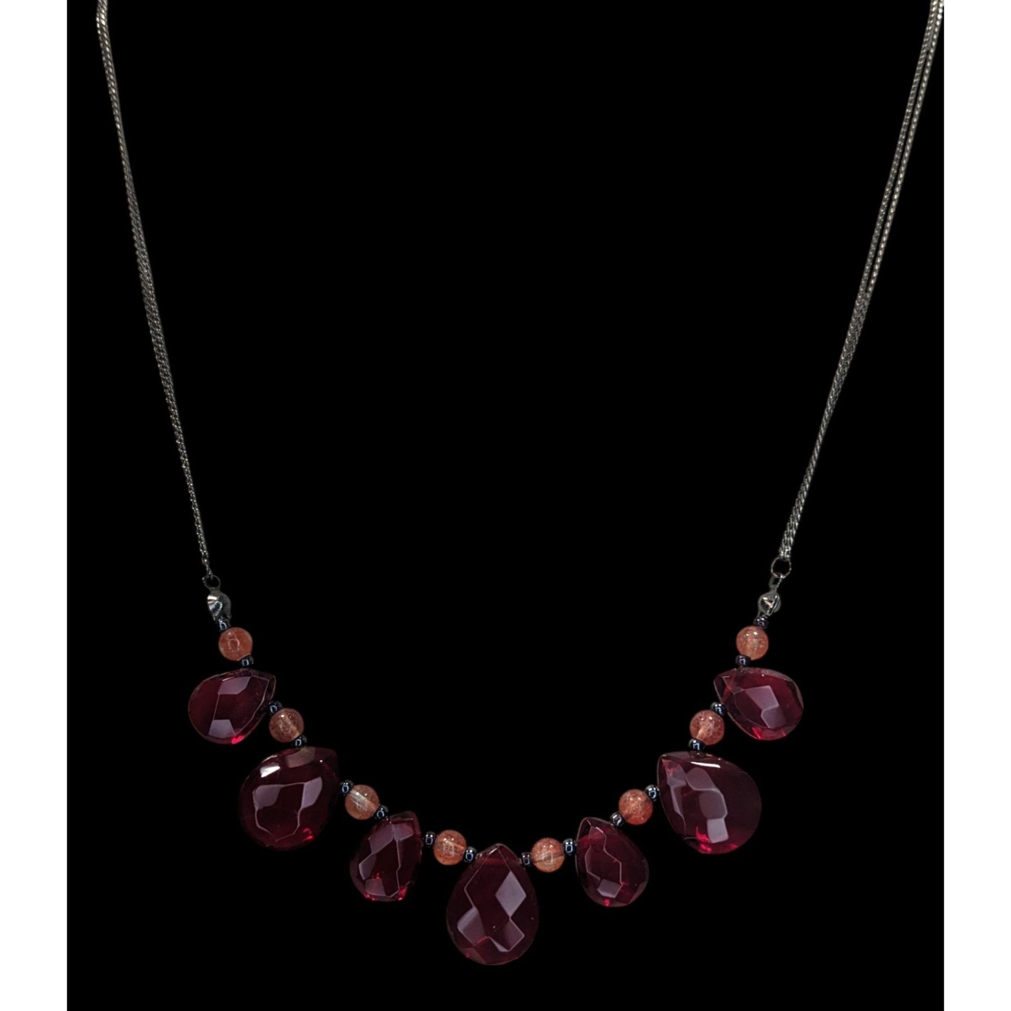Other Gothic Vampire Blood Red Teardrop Statement Necklace Size ONE SIZE - 3 Thumbnail
