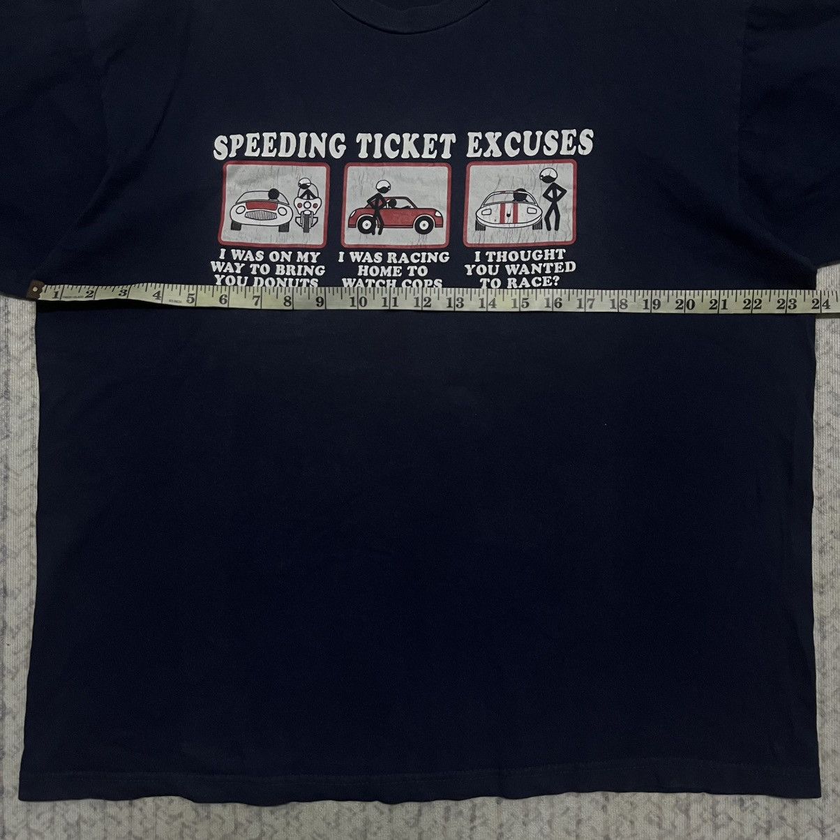 Arts & Science Rare Vintage Stickman Speeding Ticket Excuses Tees Size US XL / EU 56 / 4 - 10 Thumbnail