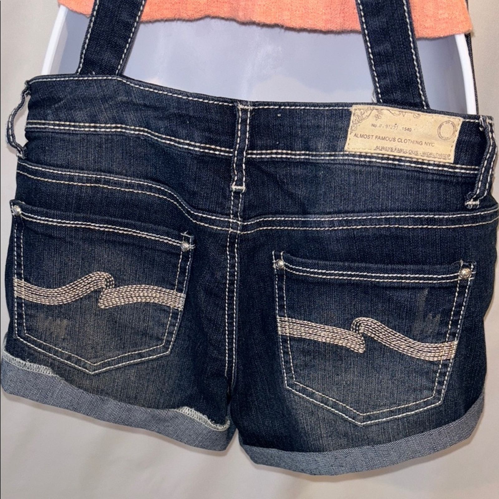 Almost Famous Almost Famous Denim Overall Shorts Size Small Size 30" / US 8 / IT 44 - 6 Thumbnail