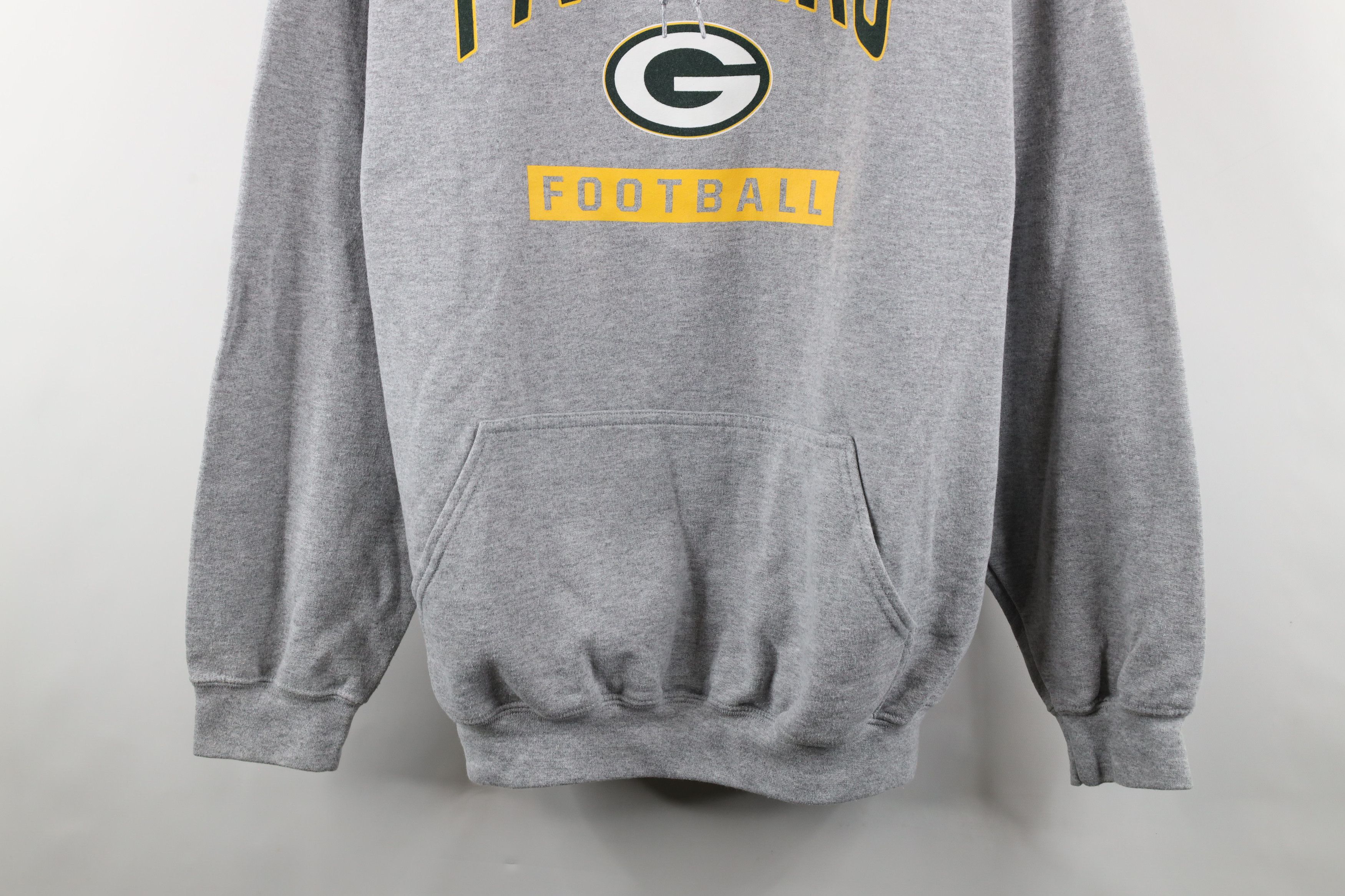 Vintage Vintage 90s Bay Packers Football Hoodie Sweatshirt Gray Size US XXL / EU 58 / 5 - 3 Thumbnail