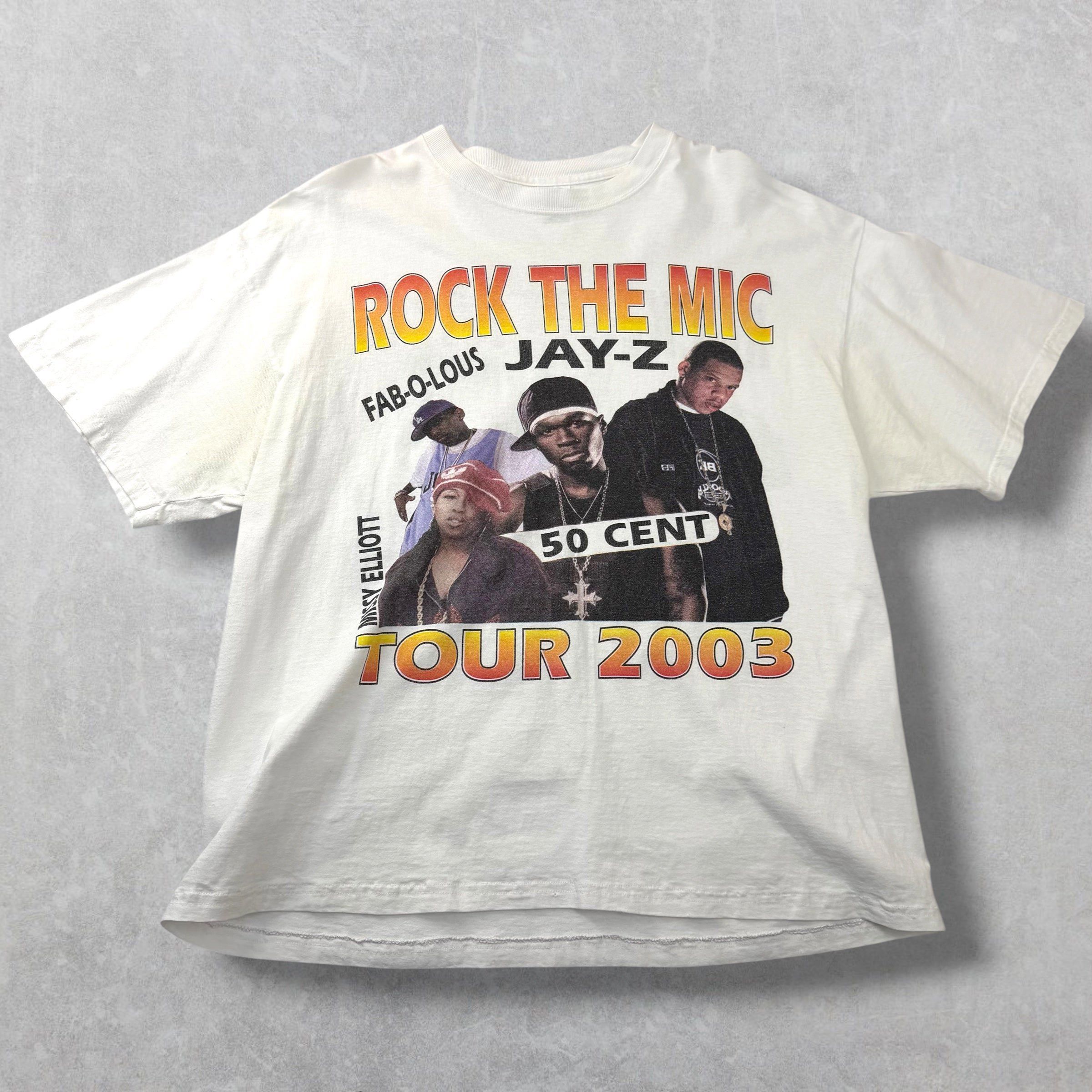 Vintage Vintage 2003 Rock the Mic Tour Jay-Z / 50 Cent XL Size US XL / EU 56 / 4 - 1 Thumbnail