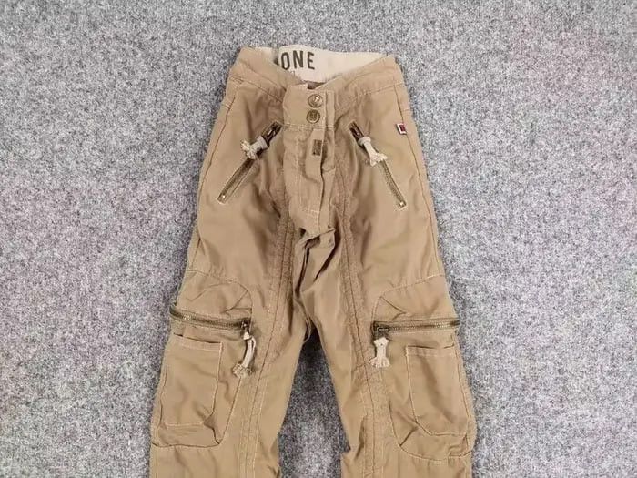 Japanese Brand Vintage Japanese Bondage Zip Bootcut Beige Cargo Pants Y2K Size US 30 / EU 46 - 3 Thumbnail