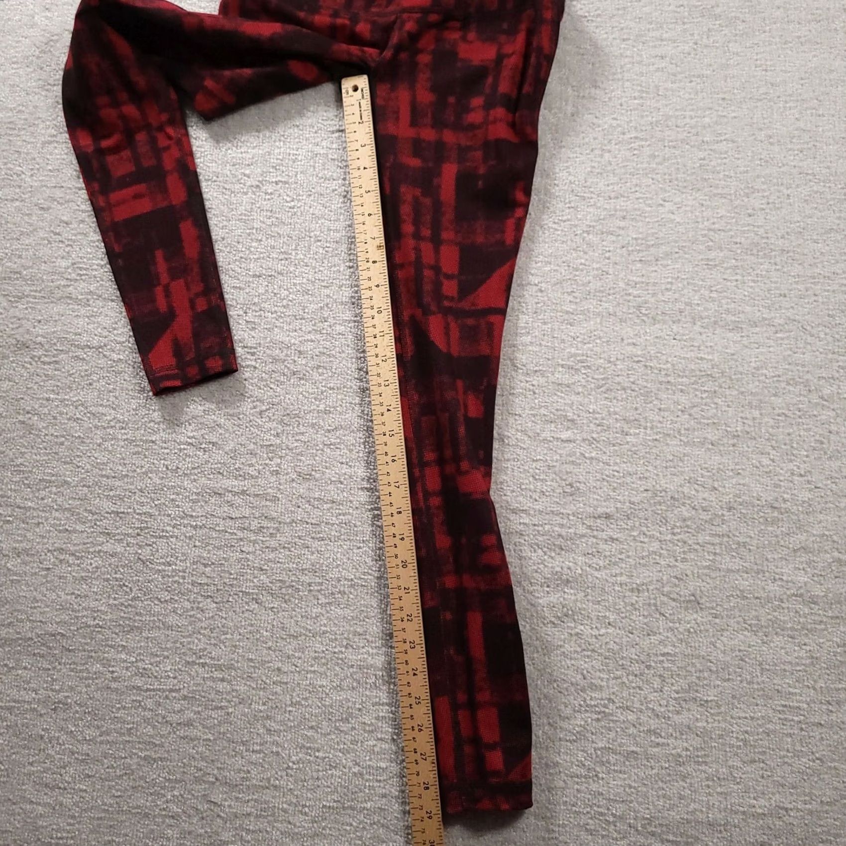 Vintage Cato Active Pants Leggings Red Black Heartthrob Size XS Womens Size 26" / US 2 / IT 38 - 4 Thumbnail