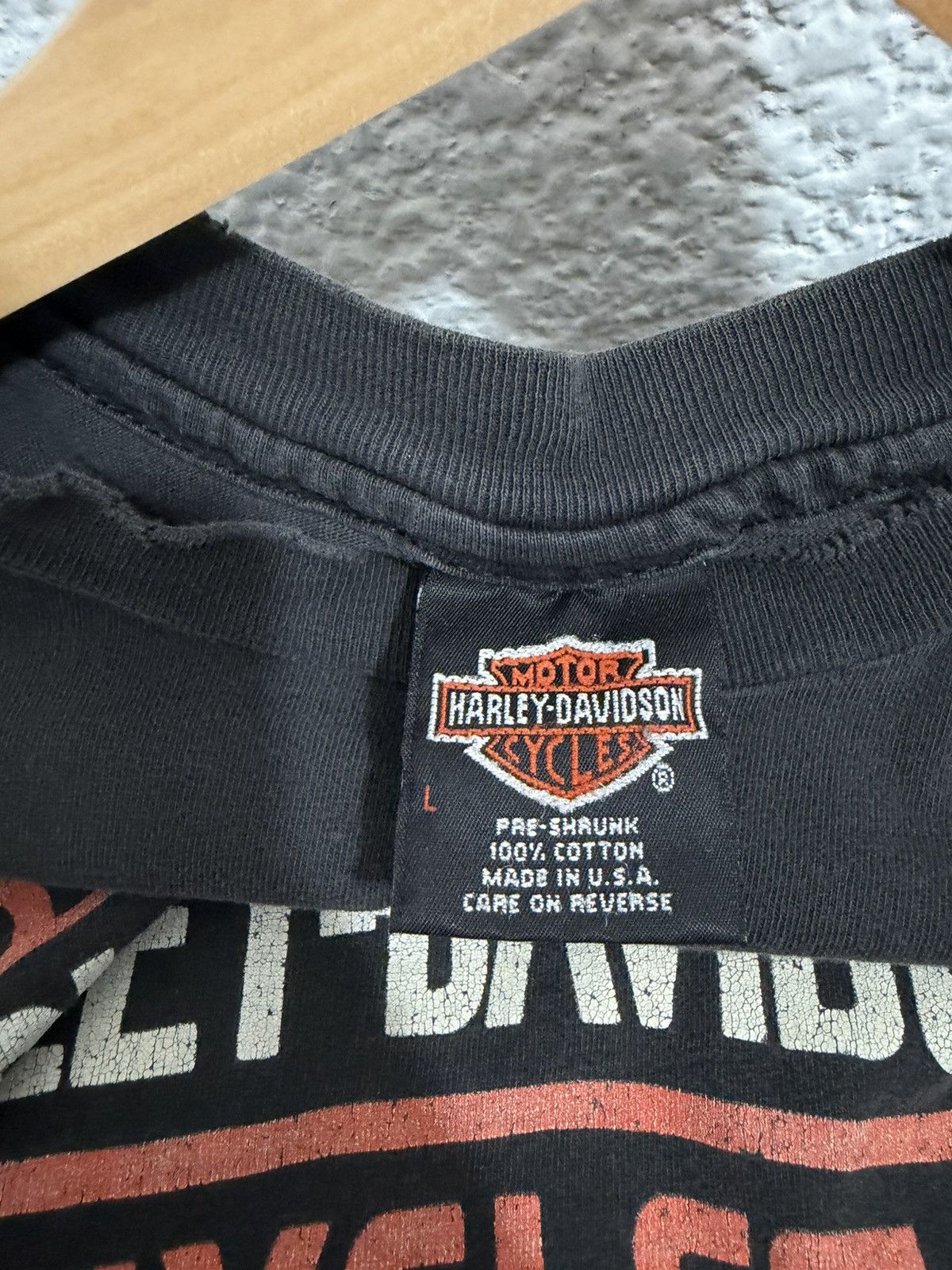 Harley Davidson HARLEY DAVIDSON VINTAGE SHIRT 1990’s THRASHED Size US L / EU 52-54 / 3 - 6 Thumbnail