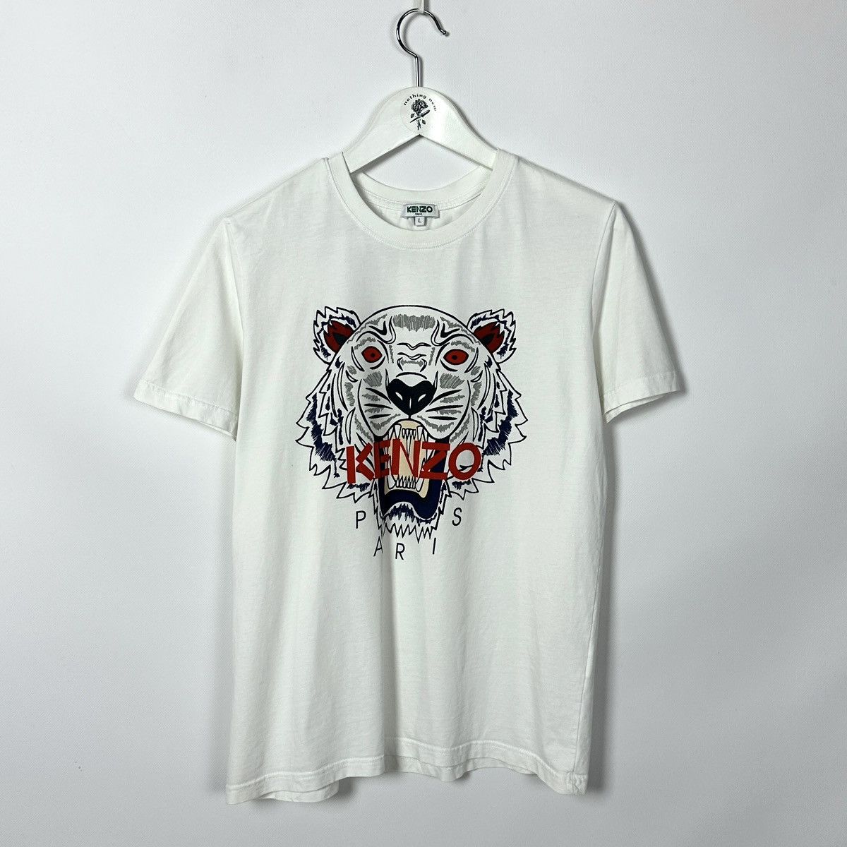 Kenzo Kenzo Tiger Paris big logo tee made in Portugal hype luxury Size L / US 10 / IT 46 - 1 Thumbnail