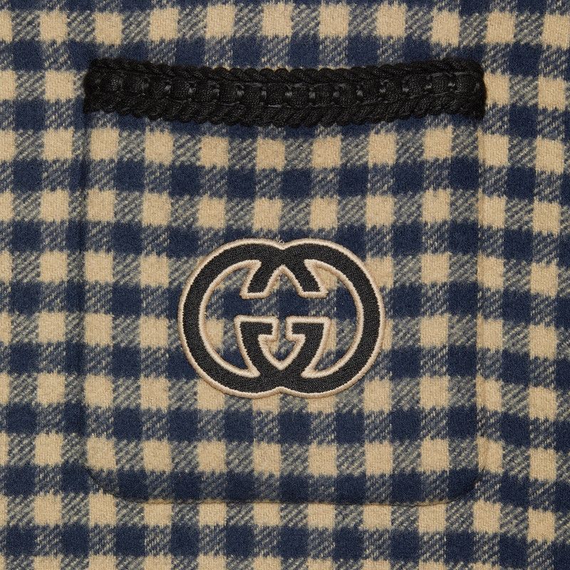 Gucci o1loc1c0126 770950 Wool Gingham Jacket With Interlocking G Size US M / EU 48-50 / 2 - 4 Thumbnail